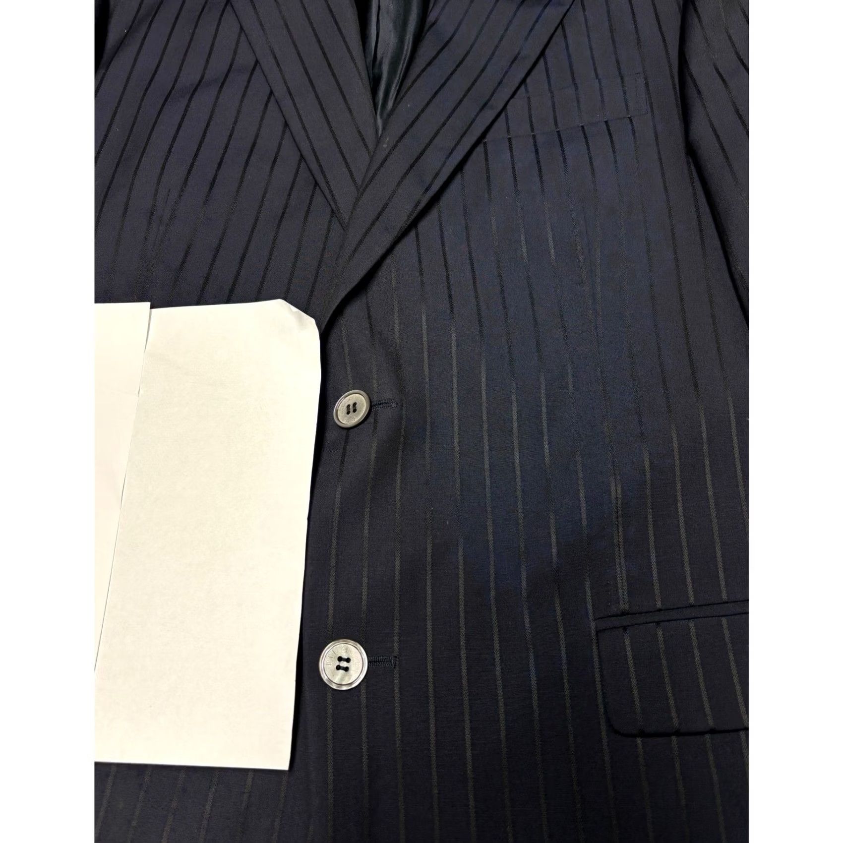 Pal Zileri Pal Zileri Cerimonia Mens Navy Pinstripe 100s Wool Blazer Italy 54R Eu 44R US Size 44R - 2 Thumbnail