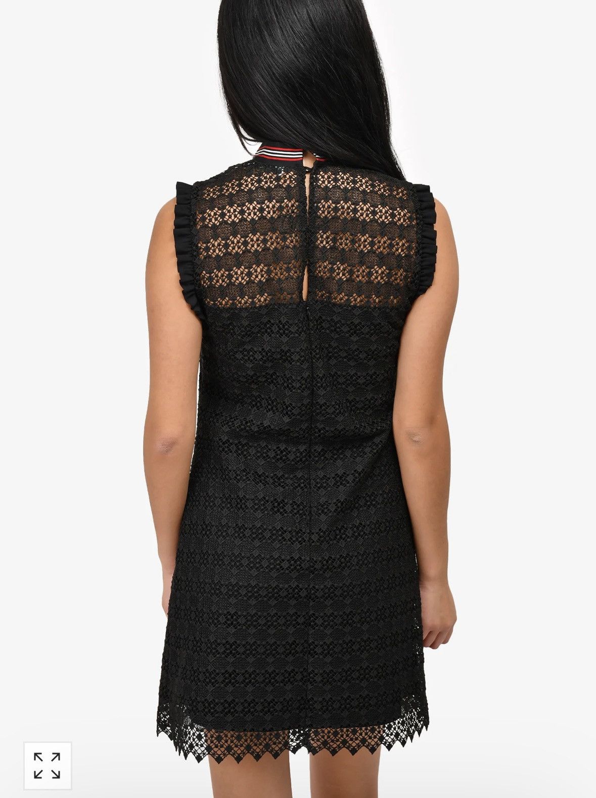 Sandro Sandro Fidle Tie-Neck Lace Mini dress | Grailed