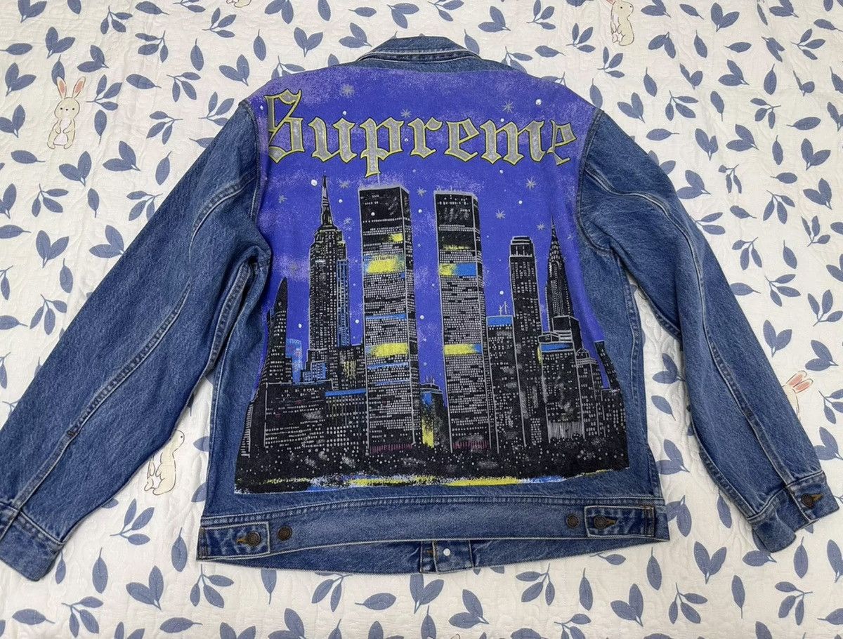 Supreme Supreme new york painted trucker jacket blue Size US L / EU 52-54 / 3 - 2 Thumbnail
