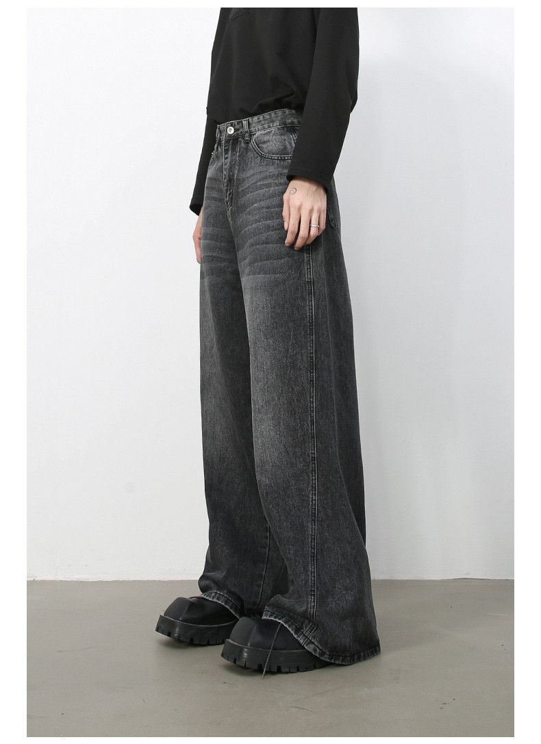 Japanese Brand Trendy retro washed high street loose jeans Size US 32 / EU 48 - 3 Thumbnail