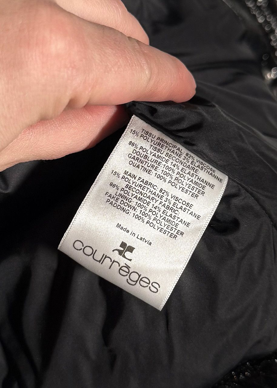 Courreges Courrèges Black Vinyl Logo Accent Puffer Jacket Size S / US 4 / IT 40 - 13 Thumbnail