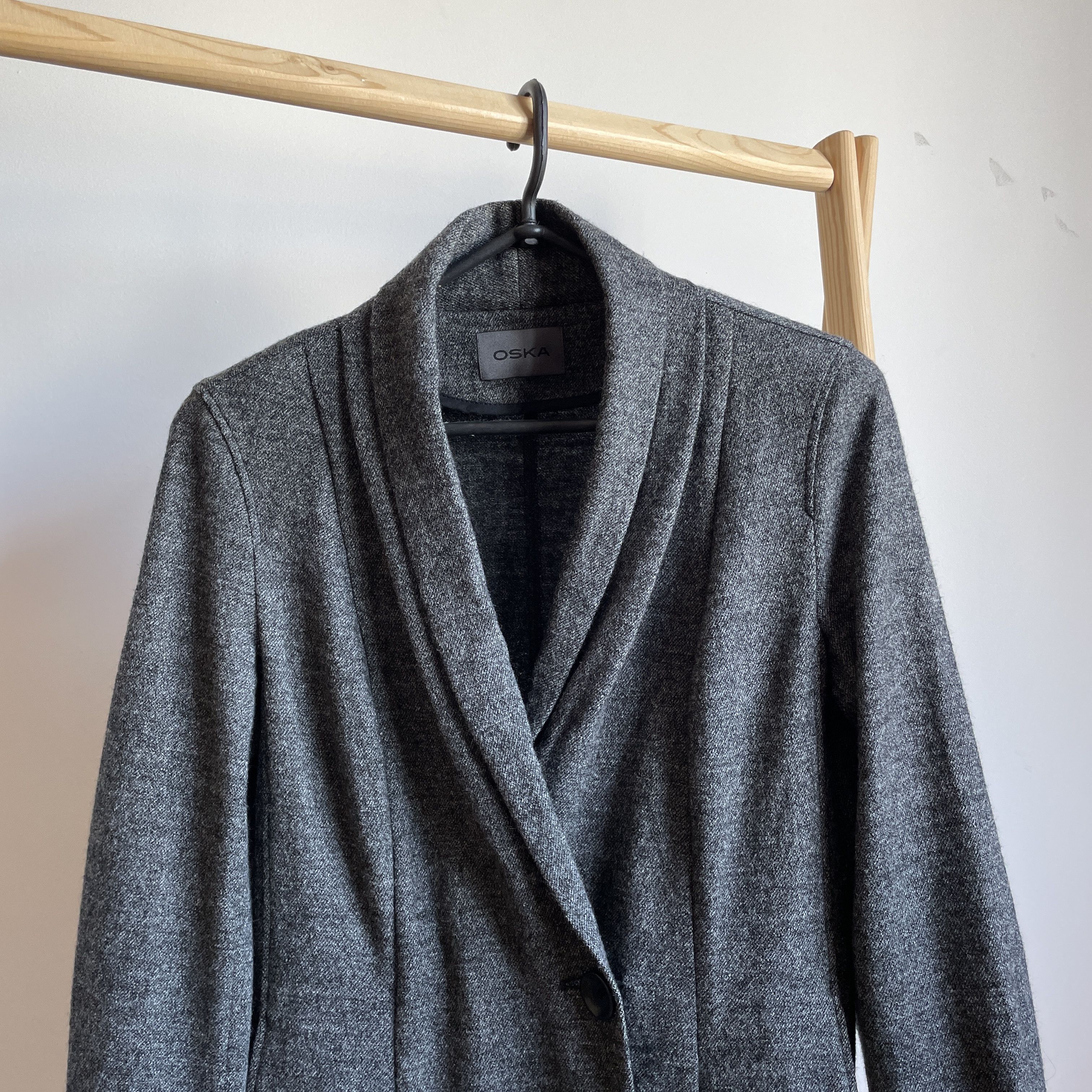 OSKA OSKA 510 Womens Shawl Collar Double Breasted Wool Blazer Size S / US 4 / IT 40 - 4 Thumbnail