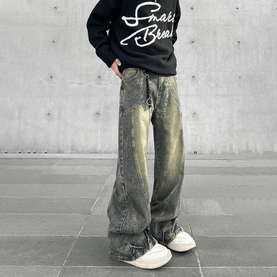 Japanese Brand × Vintage Multi Lining Acid Wash Jeans Size US 34 / EU 50 - 1 Thumbnail