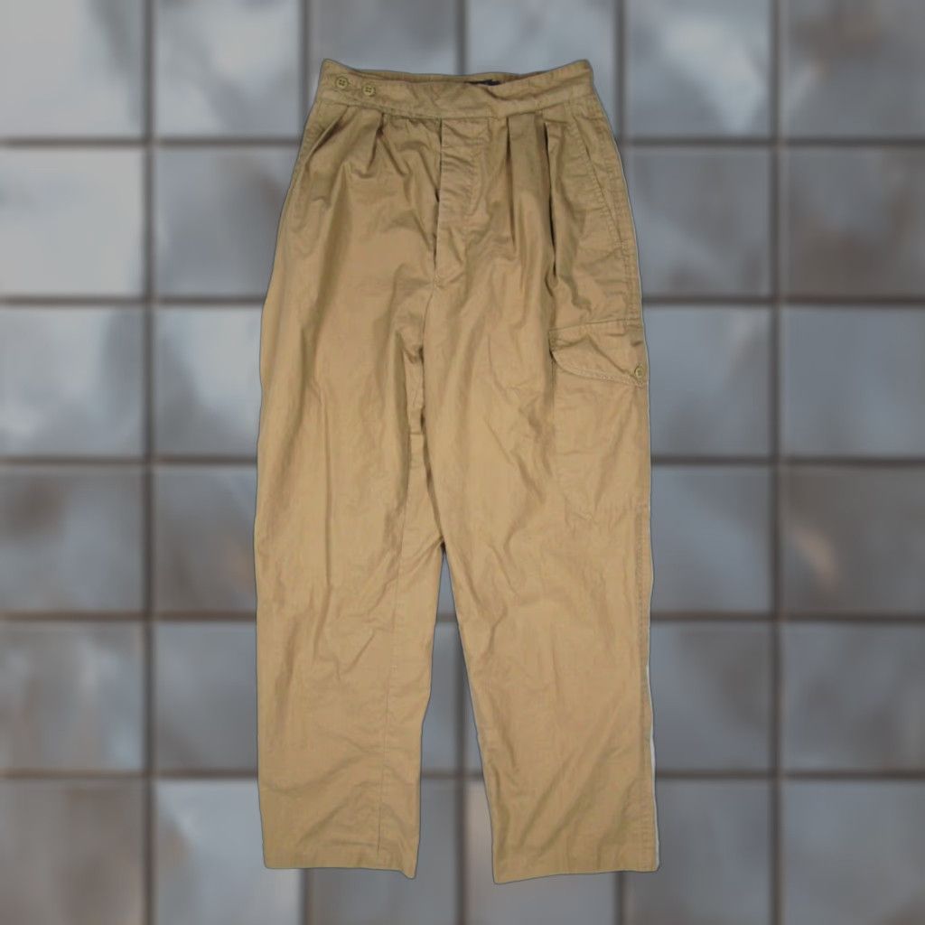 Ralph Lauren VINTAGE Ralph Lauren Women's Cargo Pants Beige 6 High Rise Button Fly Cotton Classic Size 28" / US 6 / IT 42 - 1 Thumbnail