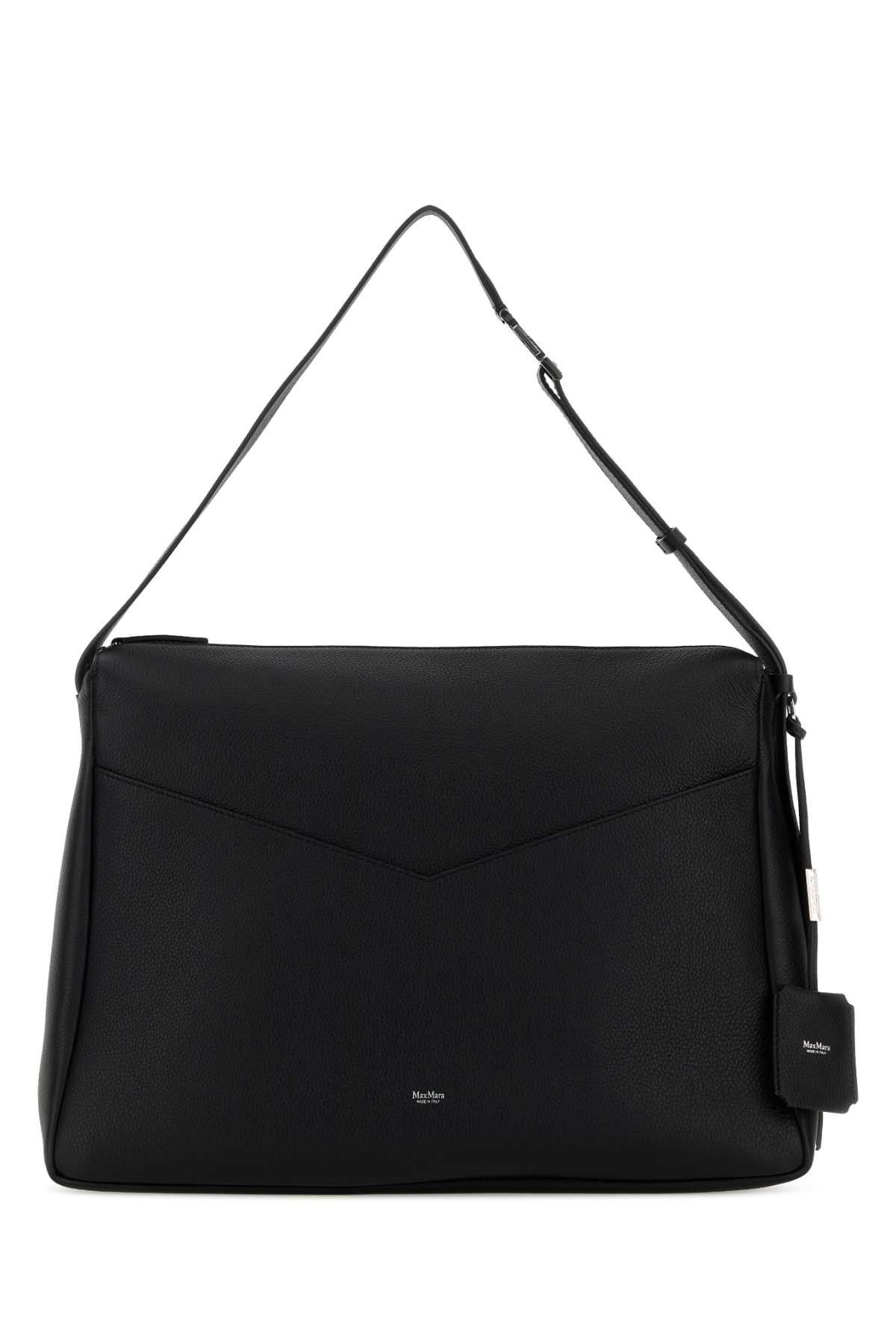 Max Mara Black Leather Kipperl Shoulder Bag Size ONE SIZE - 1 Thumbnail