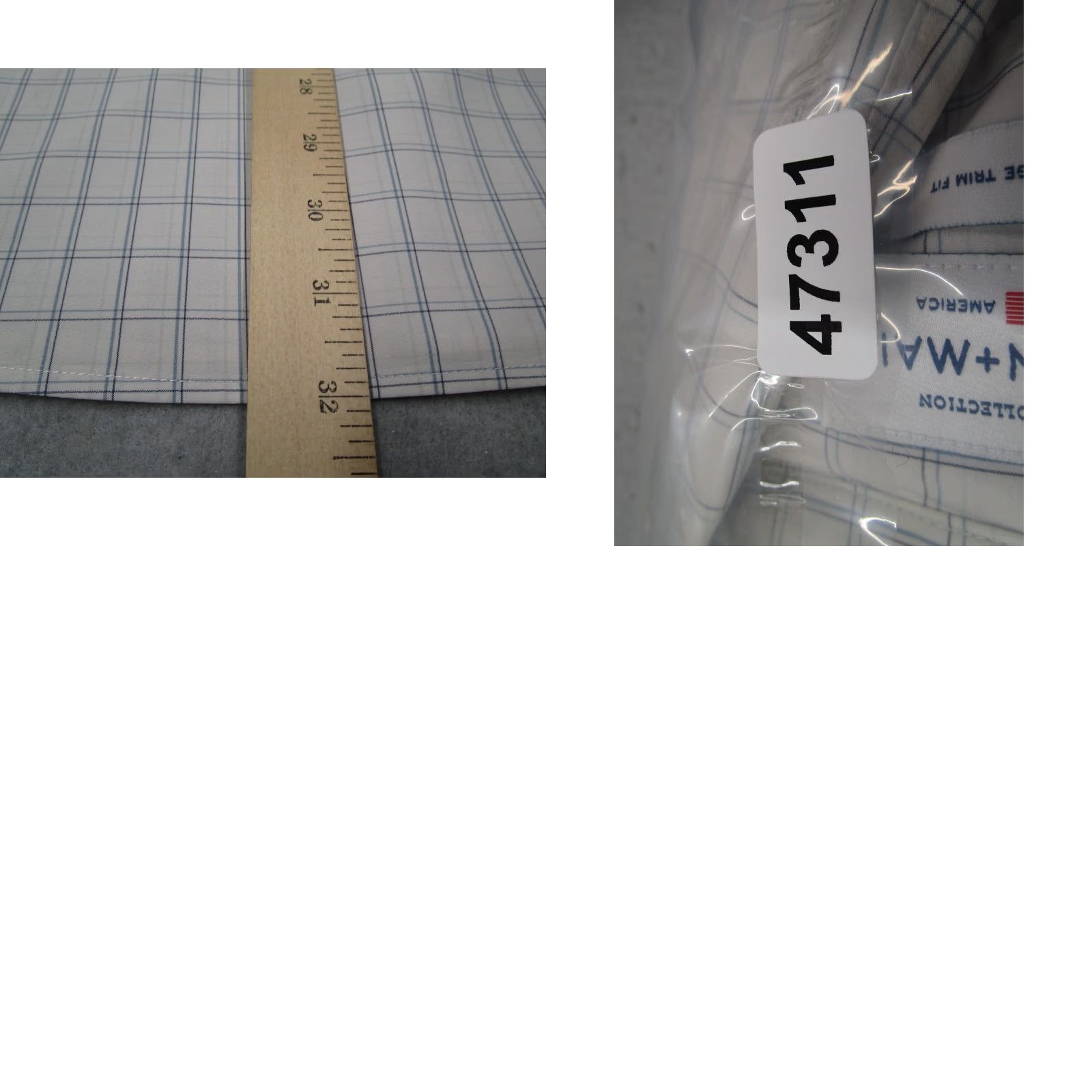 Mizzen+Main Mizzen+Main Shirt Men XL Trim Fit White Check Leeward Long Sleeve Button-Up Casual Work Size US XL / EU 56 / 4 - 8 Thumbnail