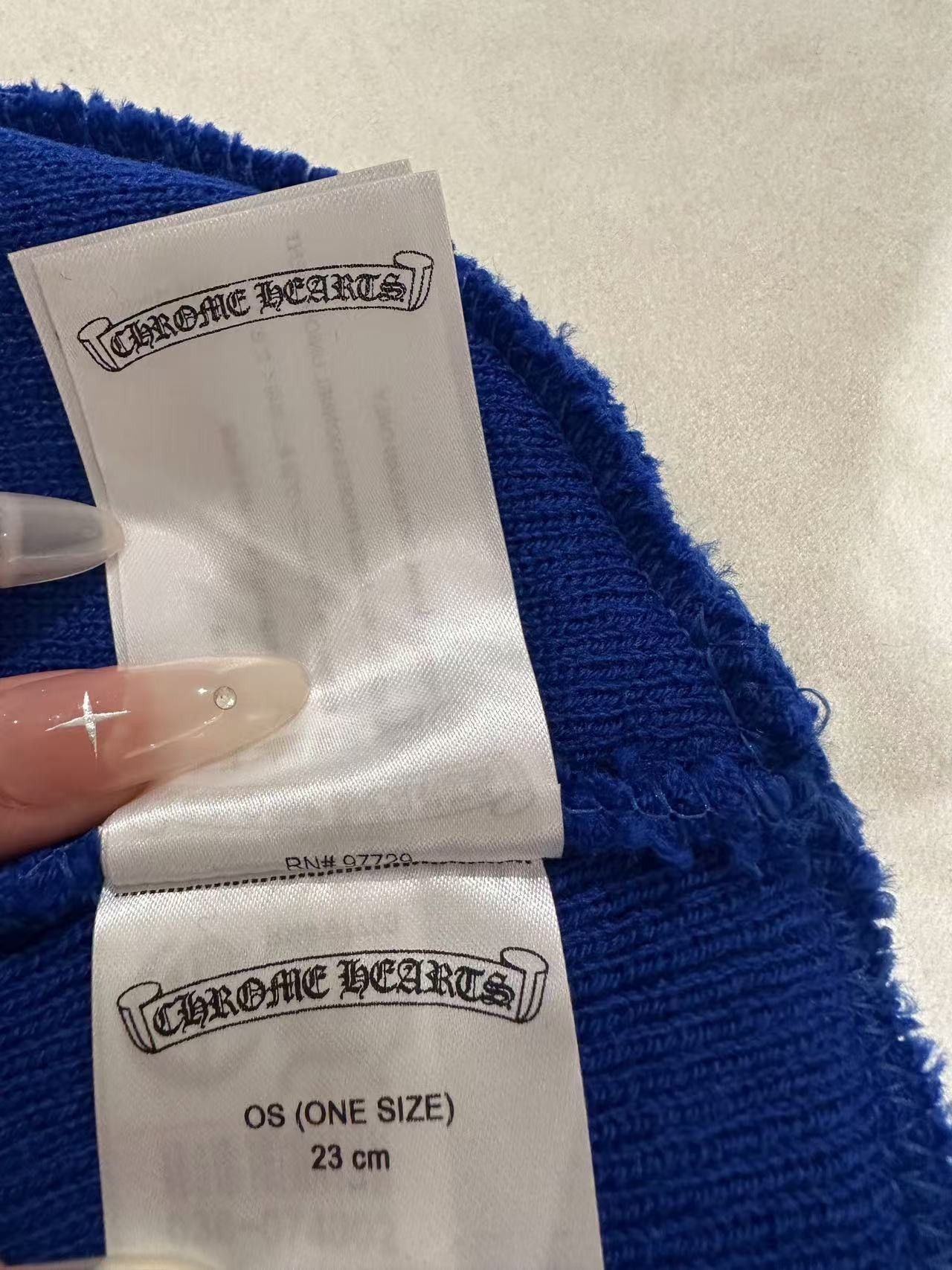 Chrome Hearts Chrome Hearts Embroidered Triple Crosses CH Script Beanie Size ONE SIZE - 8 Thumbnail
