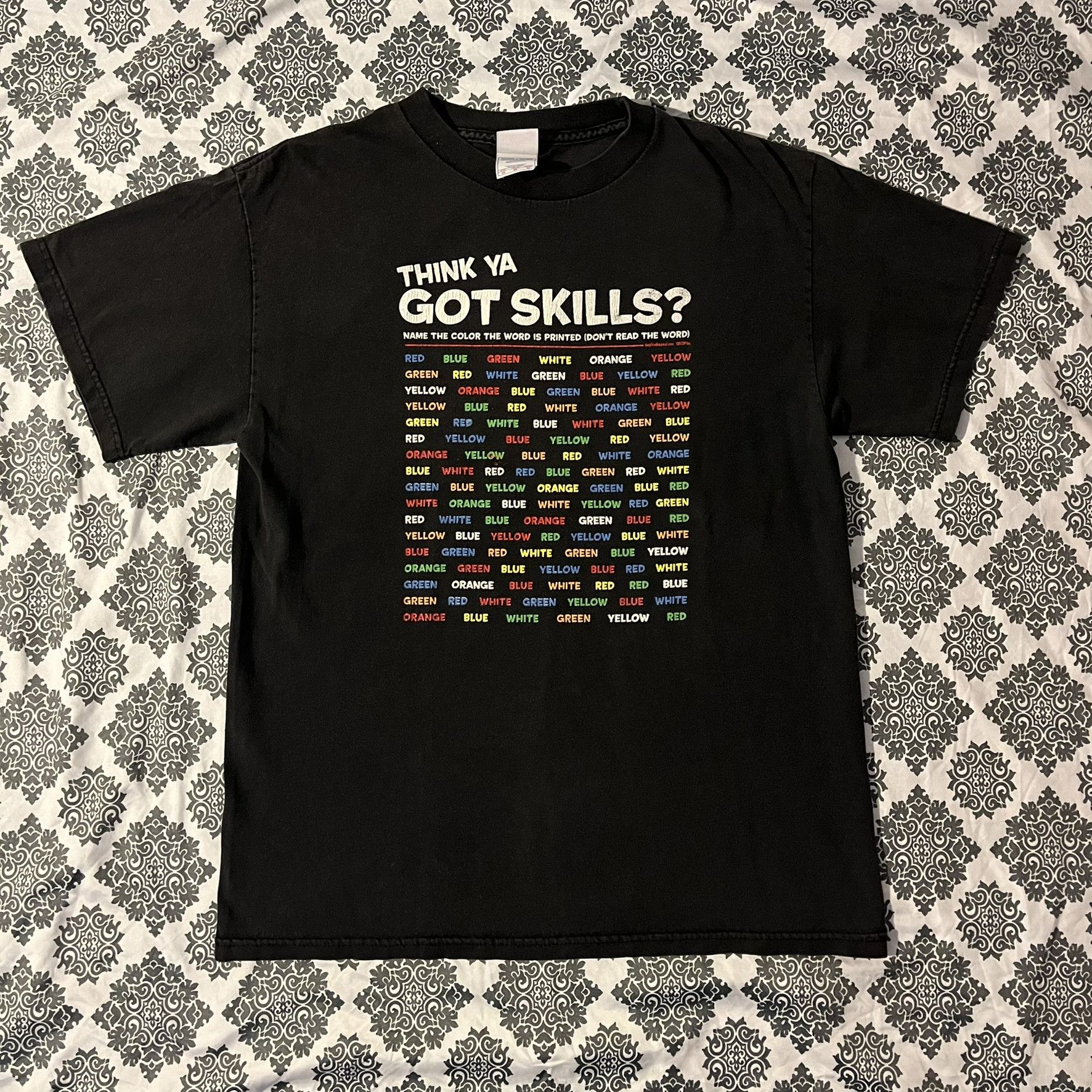 Vintage VTG Y2K 00s 2000s Think Ya Got Skills Funny Humor Tee Size US M / EU 48-50 / 2 - 2 Thumbnail