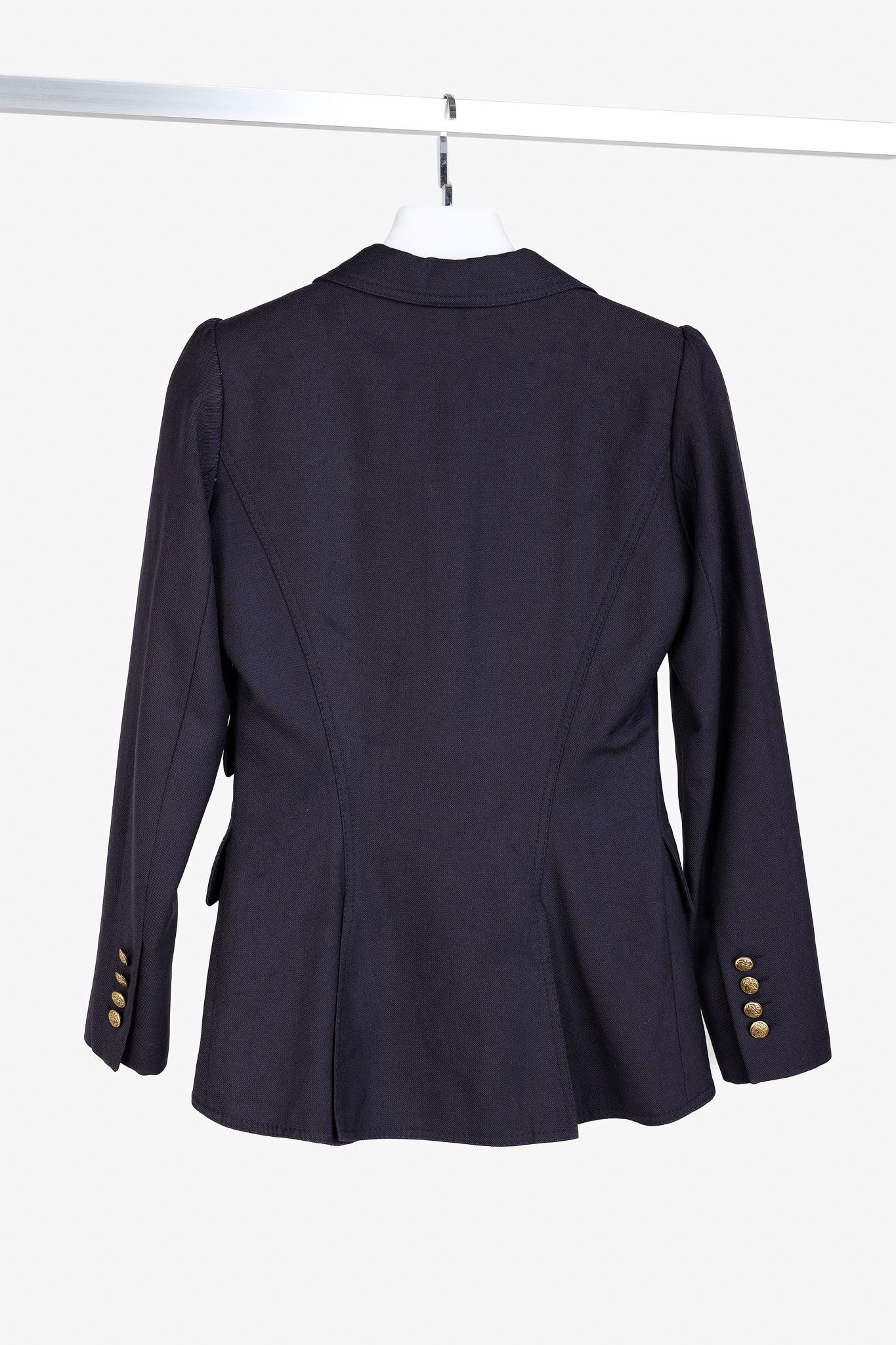 SMYTHE Smythe Navy Wool Twill Equestrian Blazer Size M / US 6-8 / IT 42-44 - 2 Thumbnail