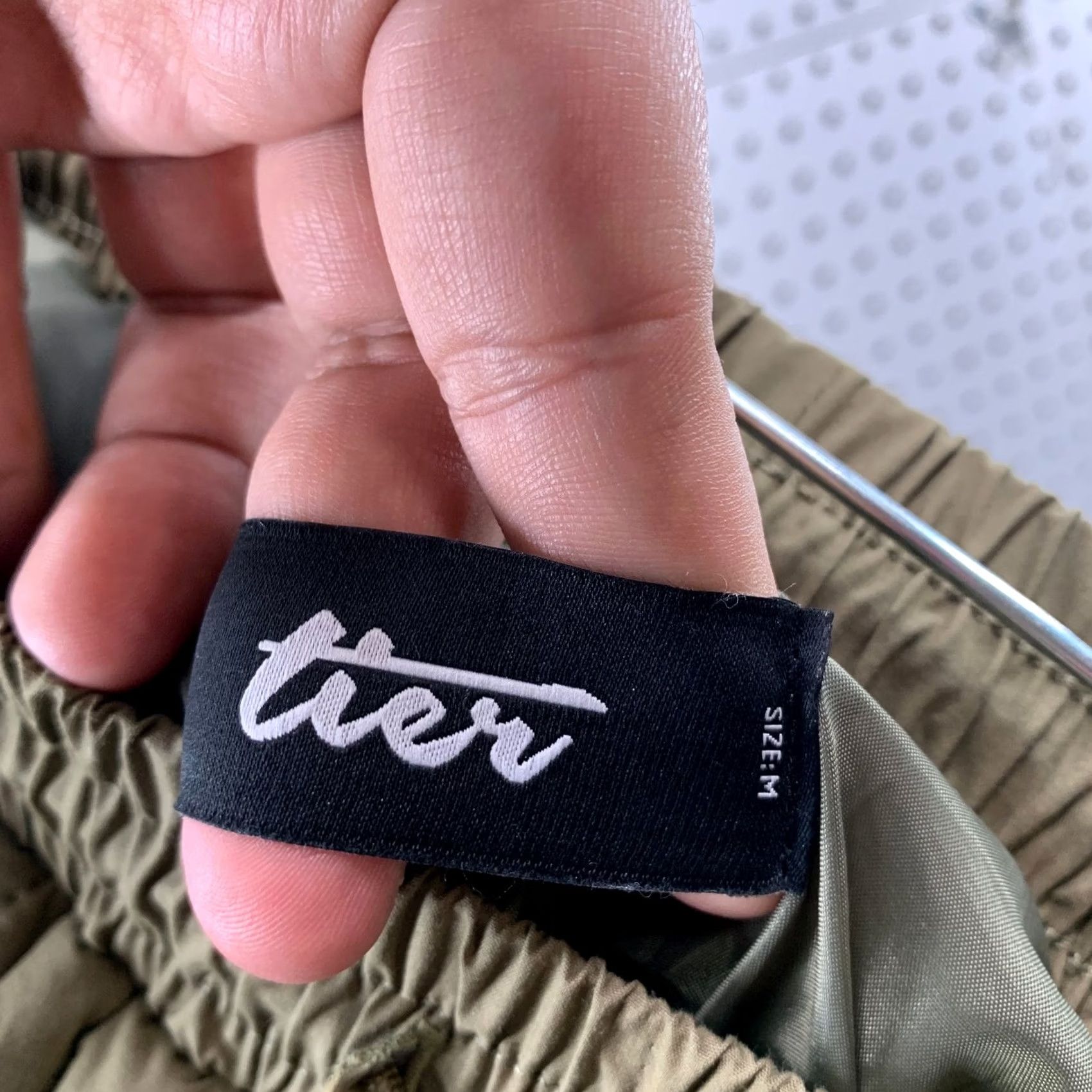 Olive Tier Cargo Pants Mens M Olive Green Quilted Insulated Retro Size 32" / US 10 / IT 46 - 3 Thumbnail