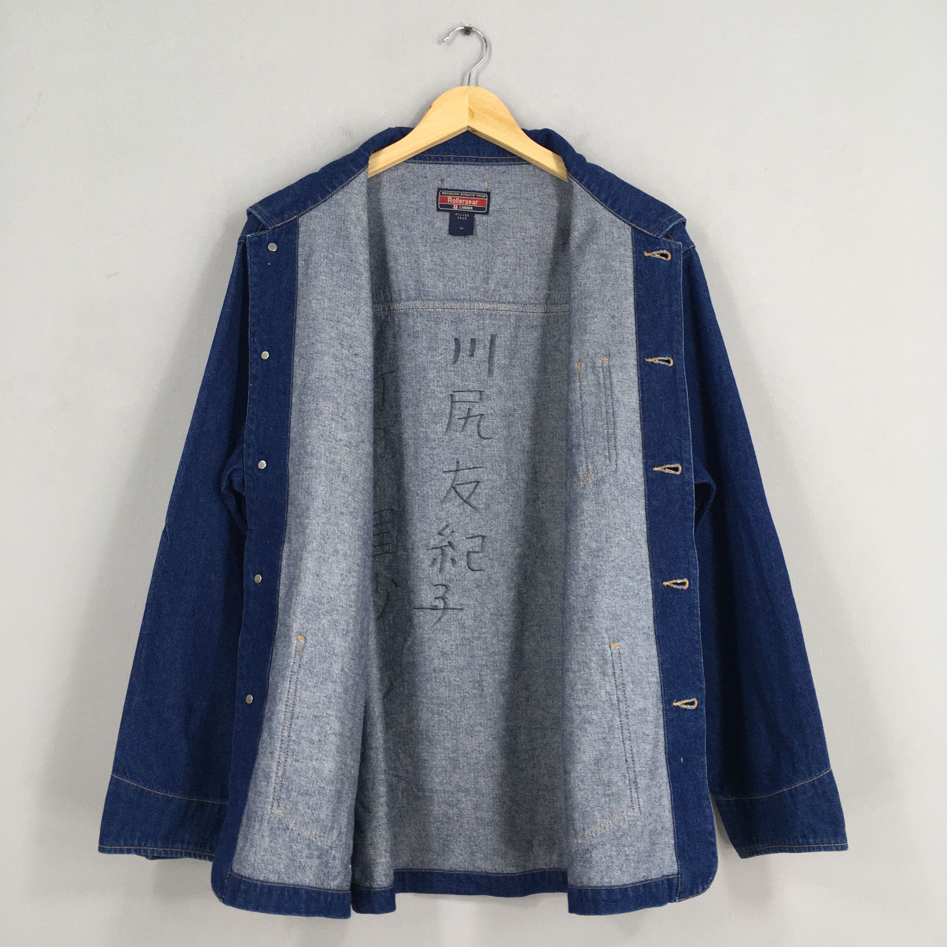Vintage Vintage Rollergear Denim Workwear Blue Jacket Medium Size US M / EU 48-50 / 2 - 5 Thumbnail