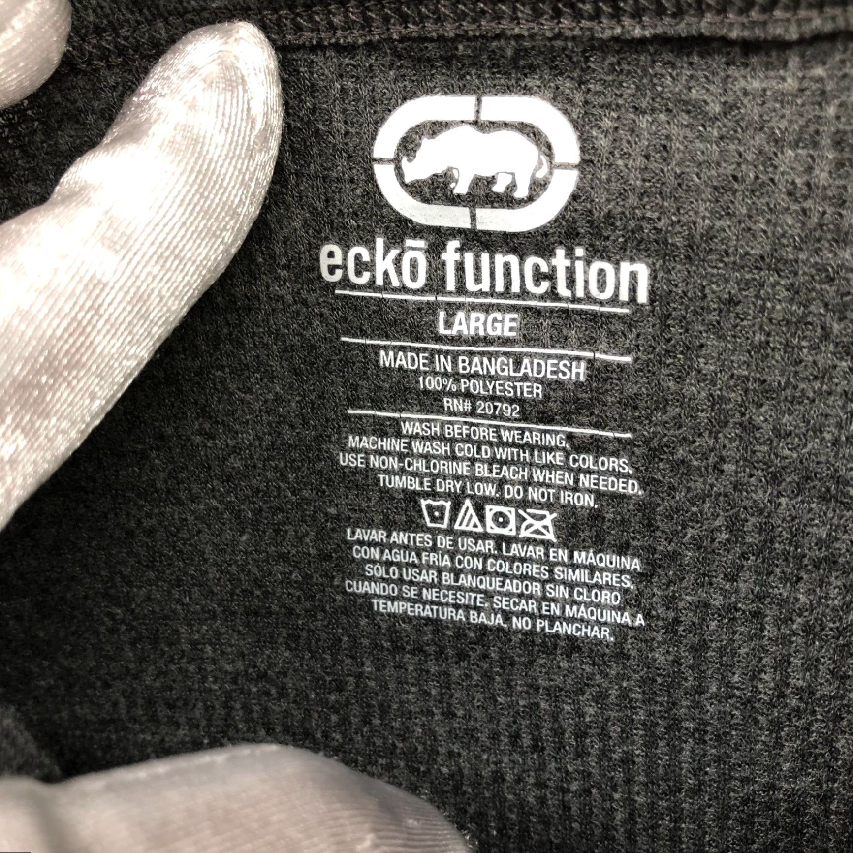 Ecko Unltd. Ecko Unltd. Thermal Long Sleeve Shirt Womens L Gray Crewneck Ruched Size L / US 10 / IT 46 - 7 Thumbnail