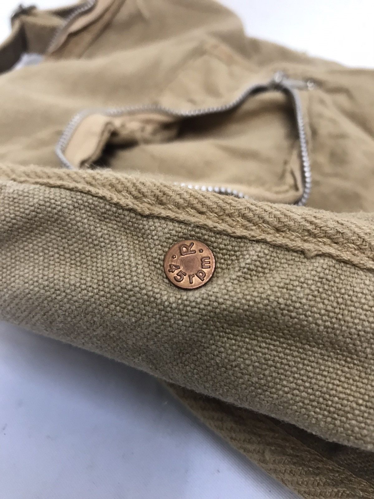 45rpm × Kapital × Vintage 45rpm Denim/Canvas Brown Sling Bag Size ONE SIZE - 10 Thumbnail