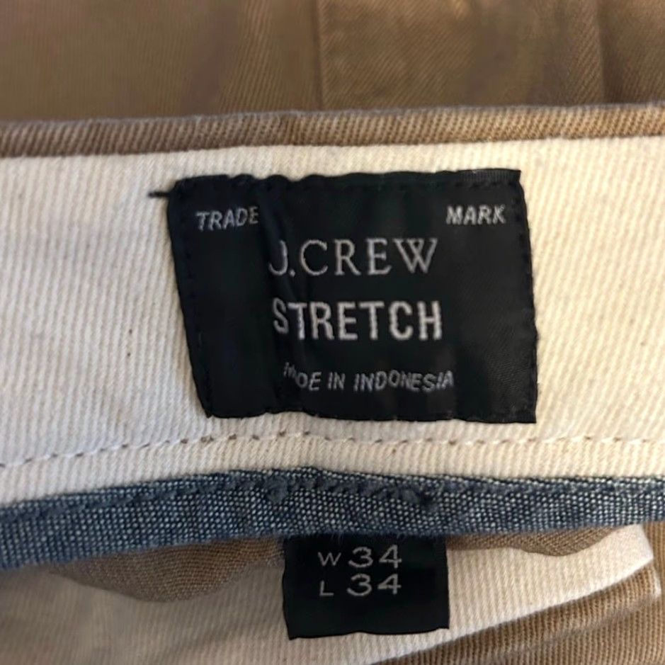 J.Crew J.CREW Mens Pants Tan Chinos Slim Fit Khakis Career Casual Stretch 34x34 Pants Mens Tan Slim Fit Chinos Casual Workwear 34x34 Size US 34 / EU 50 - 4 Thumbnail