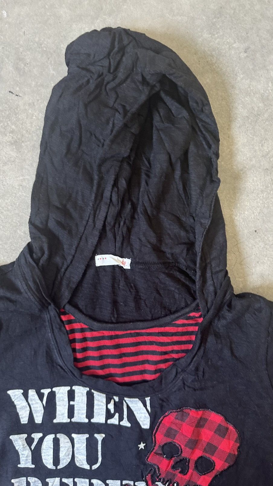 GF Ferre VINTAGE JAPAN AFFLICTION DOUBLE SLEEVE LIGHT HOODIE Size US S / EU 44-46 / 1 - 4 Thumbnail