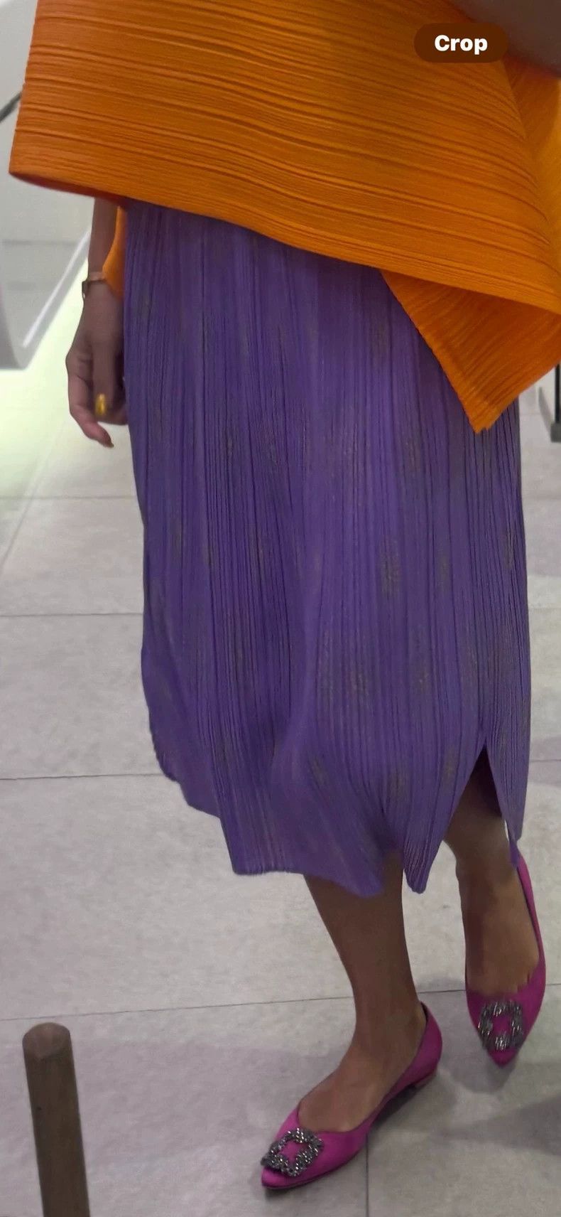 Issey Miyake Issey Miyake size:1 Purple pleated skirt Size 42" / US 20 - 8 Thumbnail