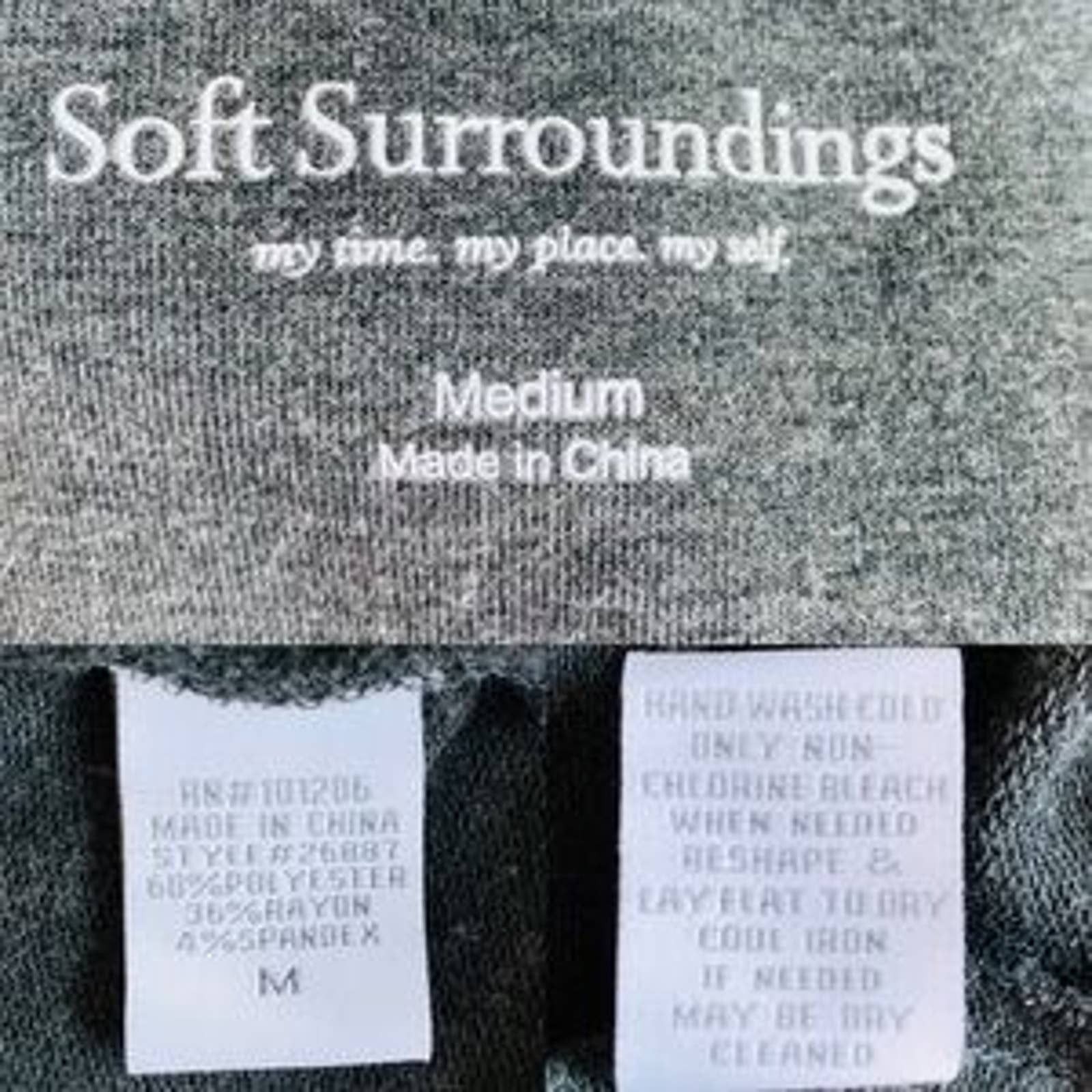 Other Soft Surroundings Gray Tunic Top M Gray LS Soft Pockets Size M / US 6-8 / IT 42-44 - 6 Thumbnail