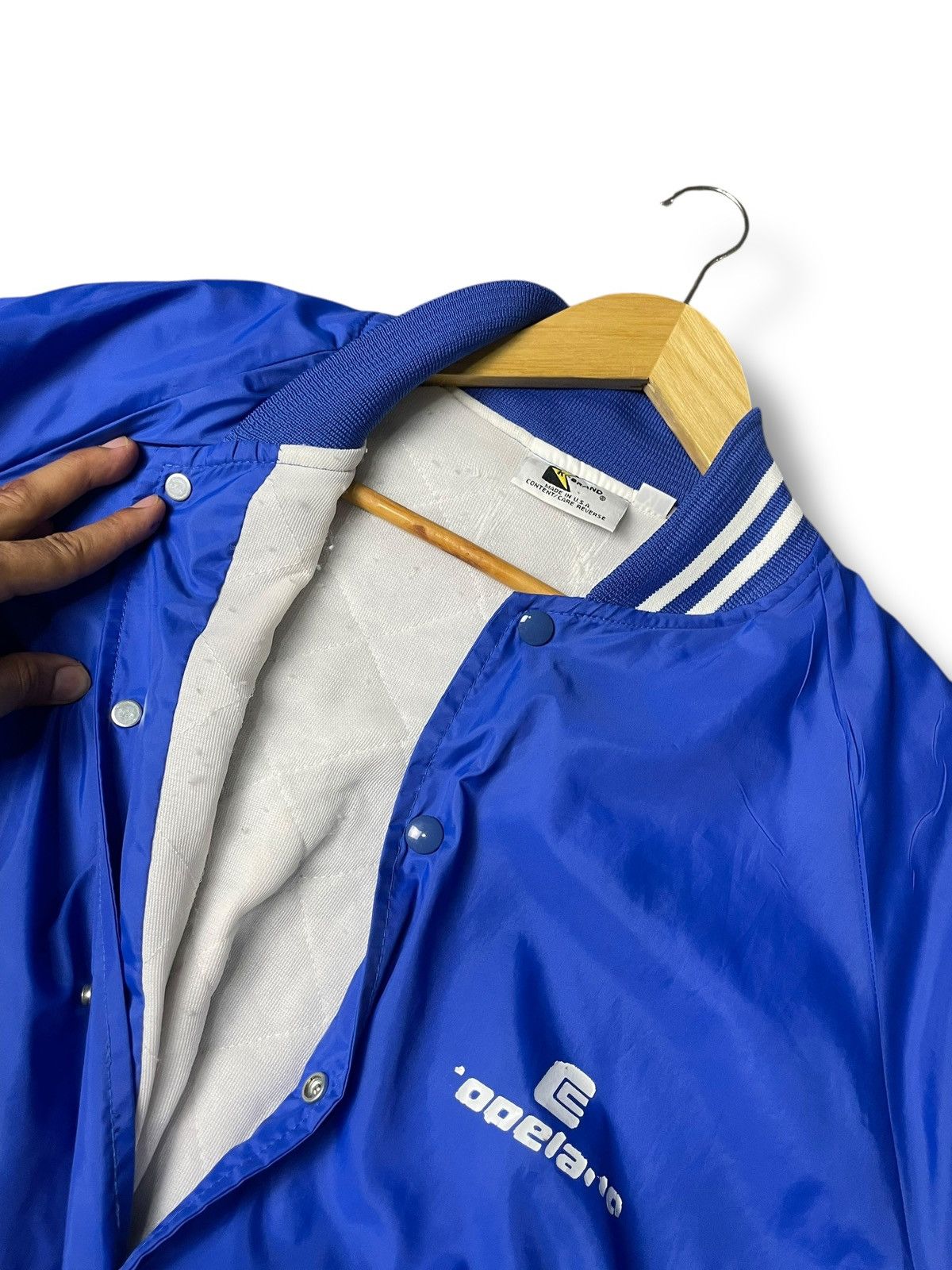 Japanese Brand × Vintage K-Brand Nylon Varsity Buttoned Jacket (114) Size US XL / EU 56 / 4 - 6 Thumbnail