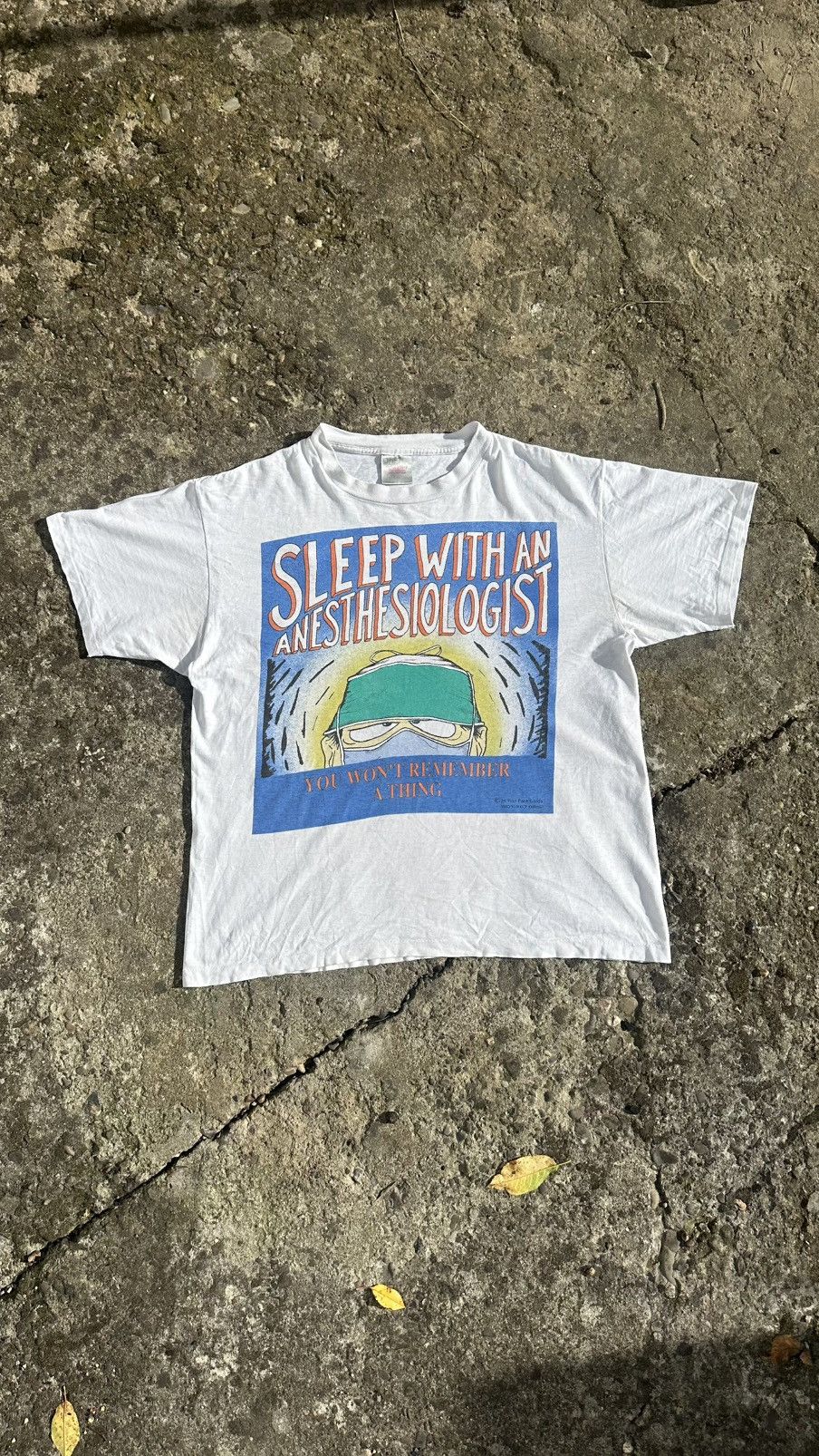 Vintage VTG ‘90s Sleep With An Anaesthesiologist Medicine Tee Shirt Size US XL / EU 56 / 4 - 1 Thumbnail