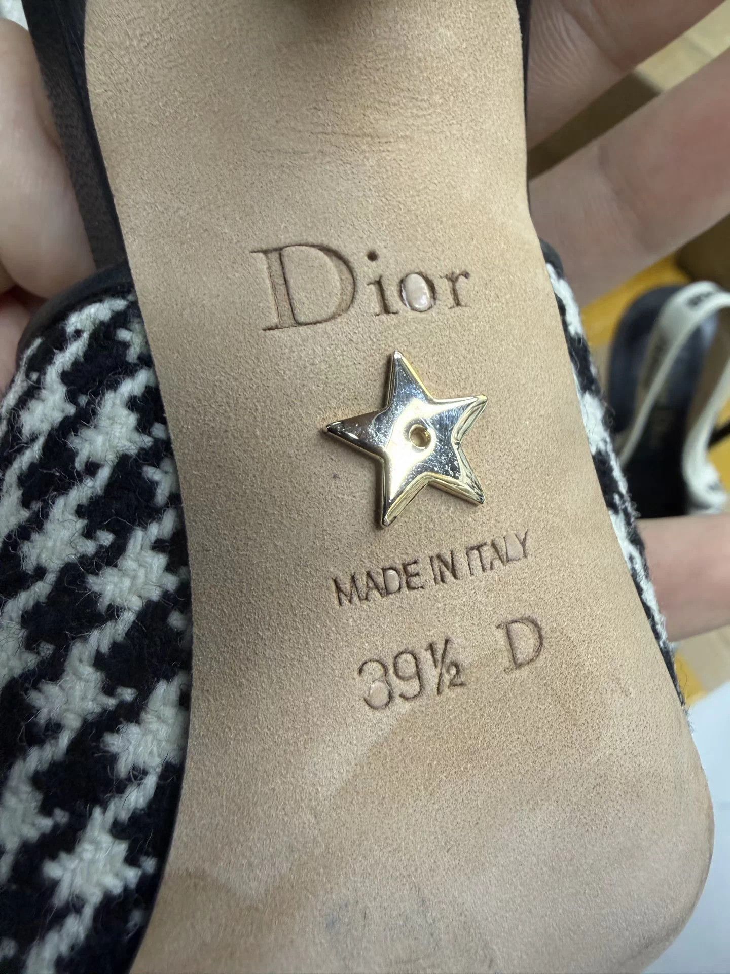 Dior DIOR J'Adior Women's Houndstooth Kitten Heels 39.5 Size US 9 / IT 39 - 7 Thumbnail