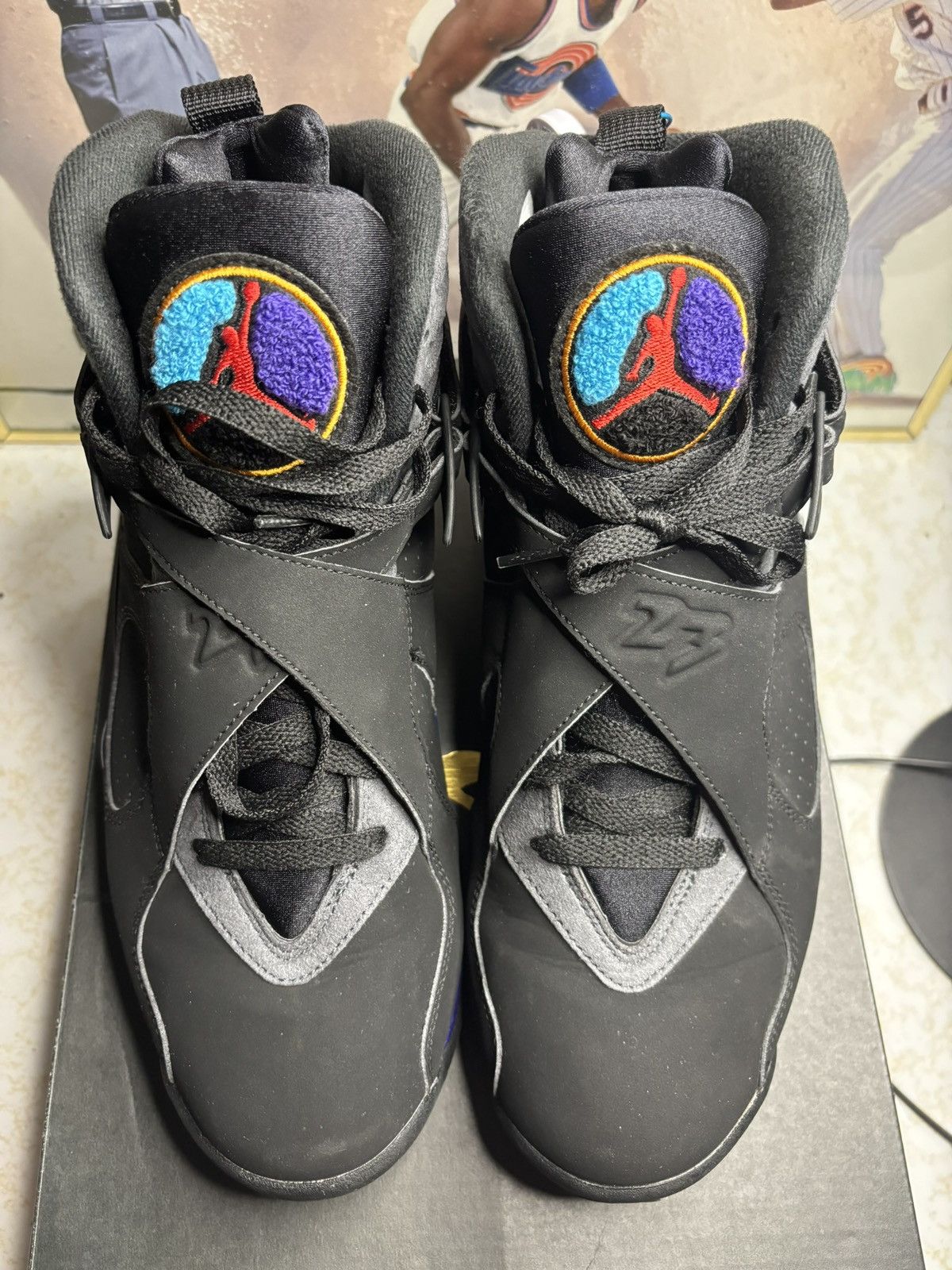 Jordan Brand Air Jordan 8 Retro 2015 Aqua 2015 Size US 10 / EU 43 - 2 Thumbnail