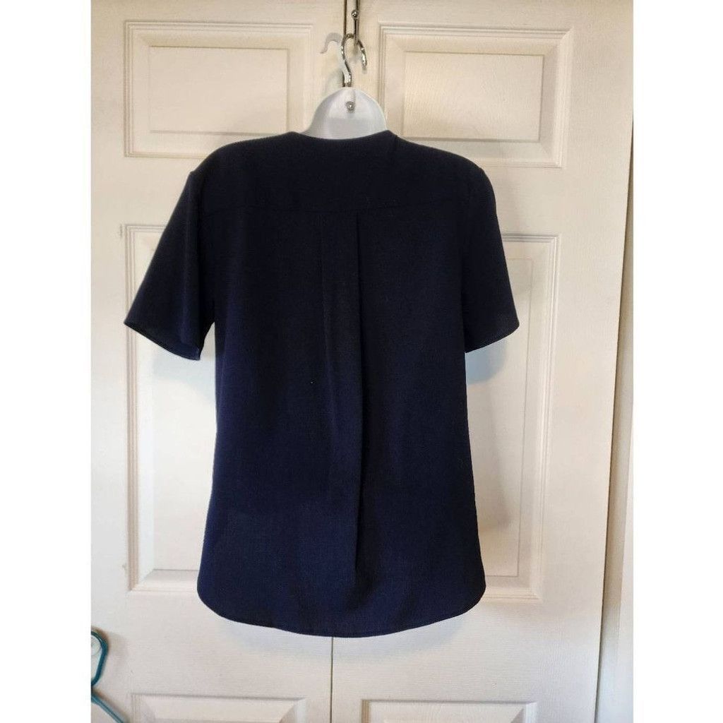 Asos ASOS Navy Blouse Size XS / US 0-2 / IT 36-38 - 3 Thumbnail