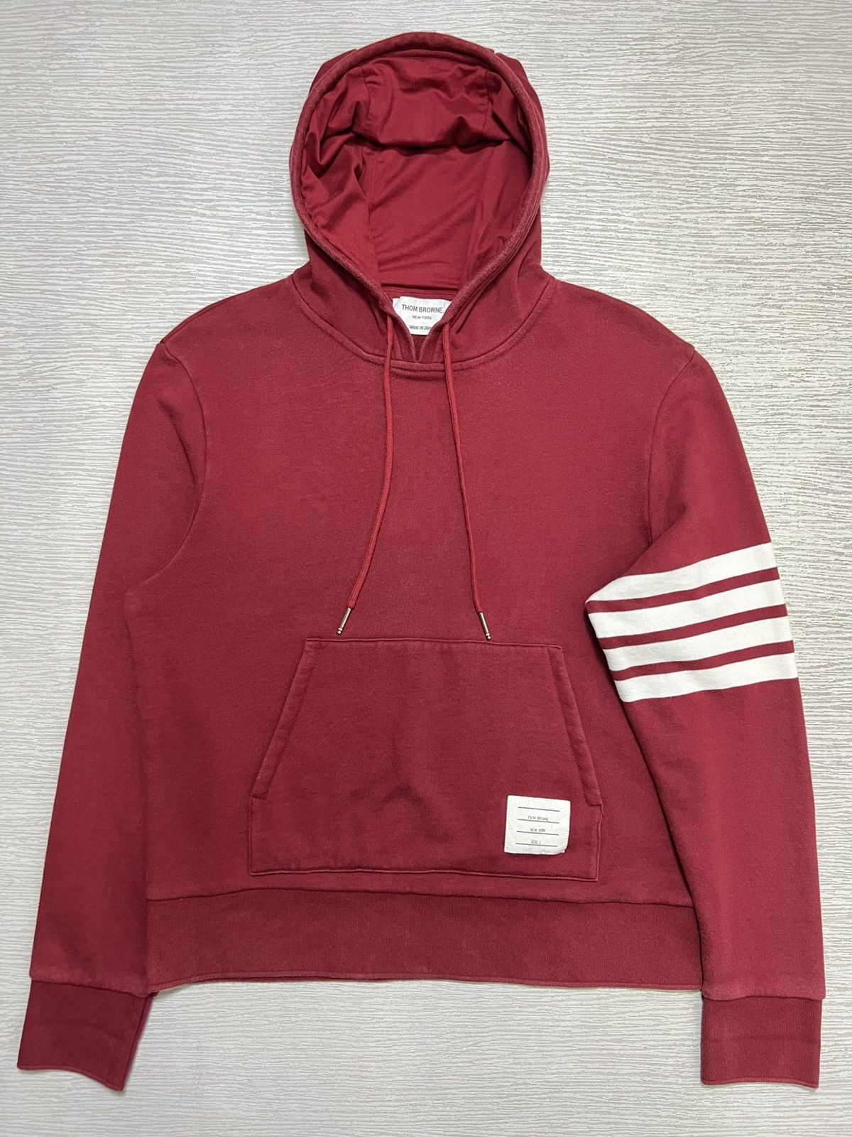 Thom Browne Thom Browne - 4 Bar Striped Loopback Cotton Jersey Hoodie Size US M / EU 48-50 / 2 - 1 Thumbnail