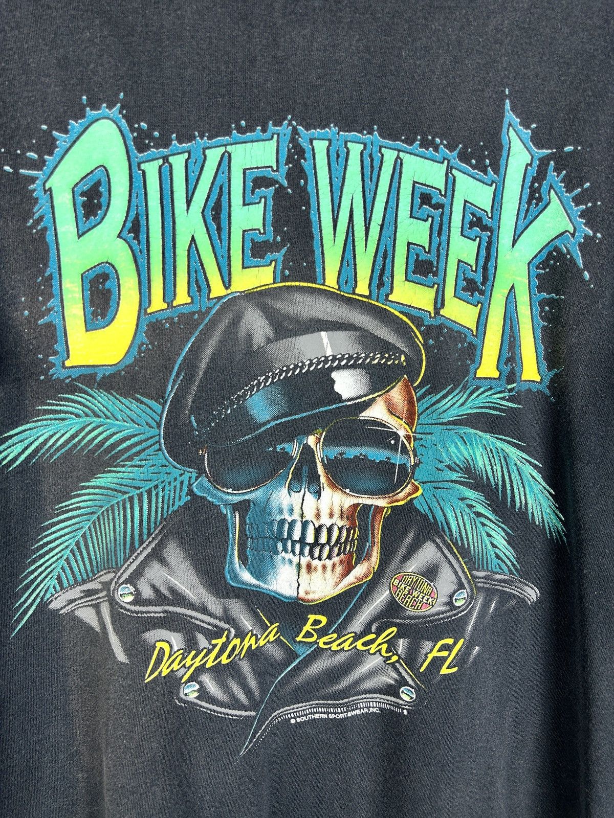 Harley Davidson 90s Daytona Beach Florida Bike Week 1994 Motorcycle Tee XL Size US XL / EU 56 / 4 - 2 Thumbnail