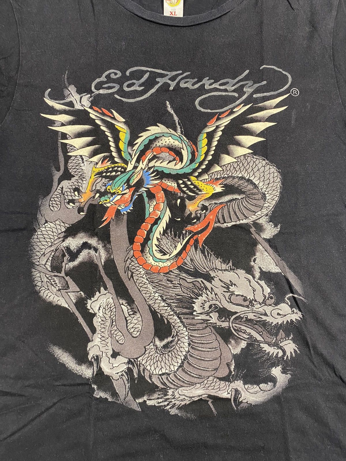 Ed Hardy Ed Hardy Men’s Black T-shirt With Big Logo Size XL Size US XL / EU 56 / 4 - 4 Thumbnail
