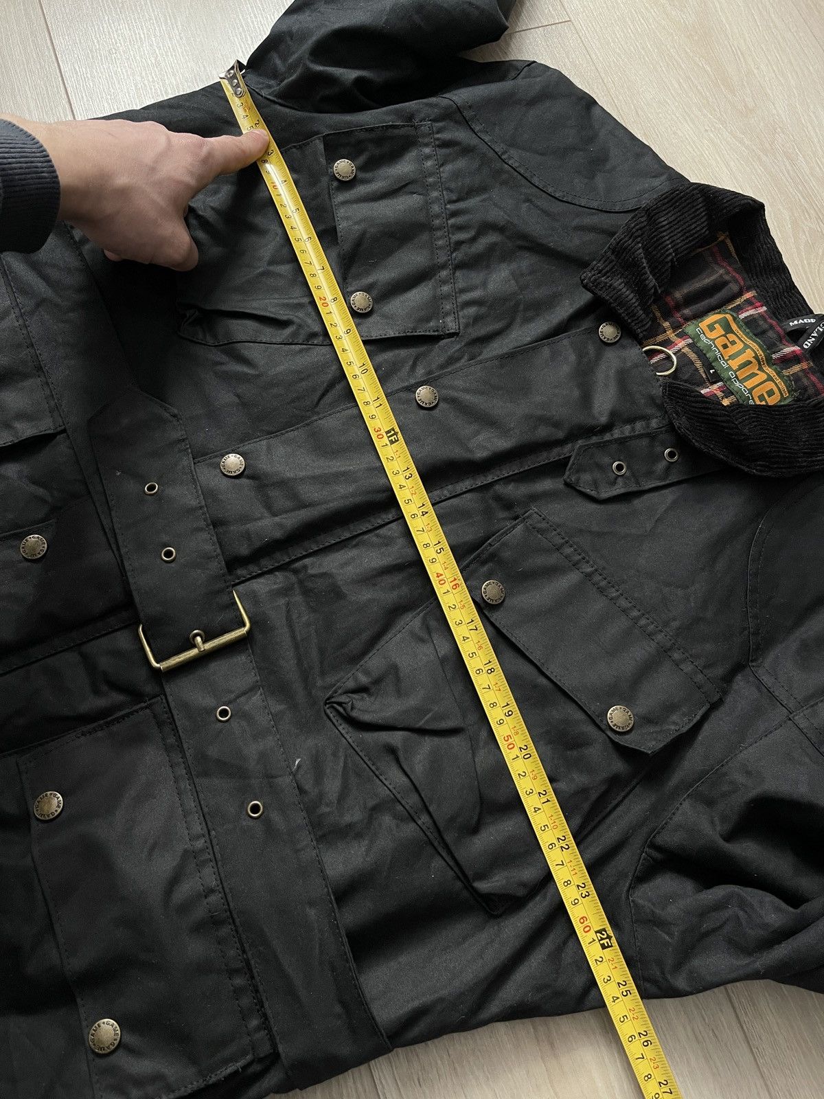 Vintage Vintage waxed jacket Game Technical apparel bomber belt L Size US L / EU 52-54 / 3 - 12 Thumbnail