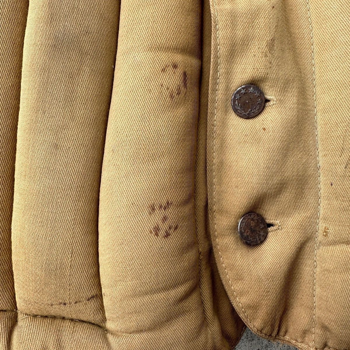 Vintage 1940s WWII Kapok Life Preserver Puffer Vest Americana Japan Size US M / EU 48-50 / 2 - 5 Thumbnail
