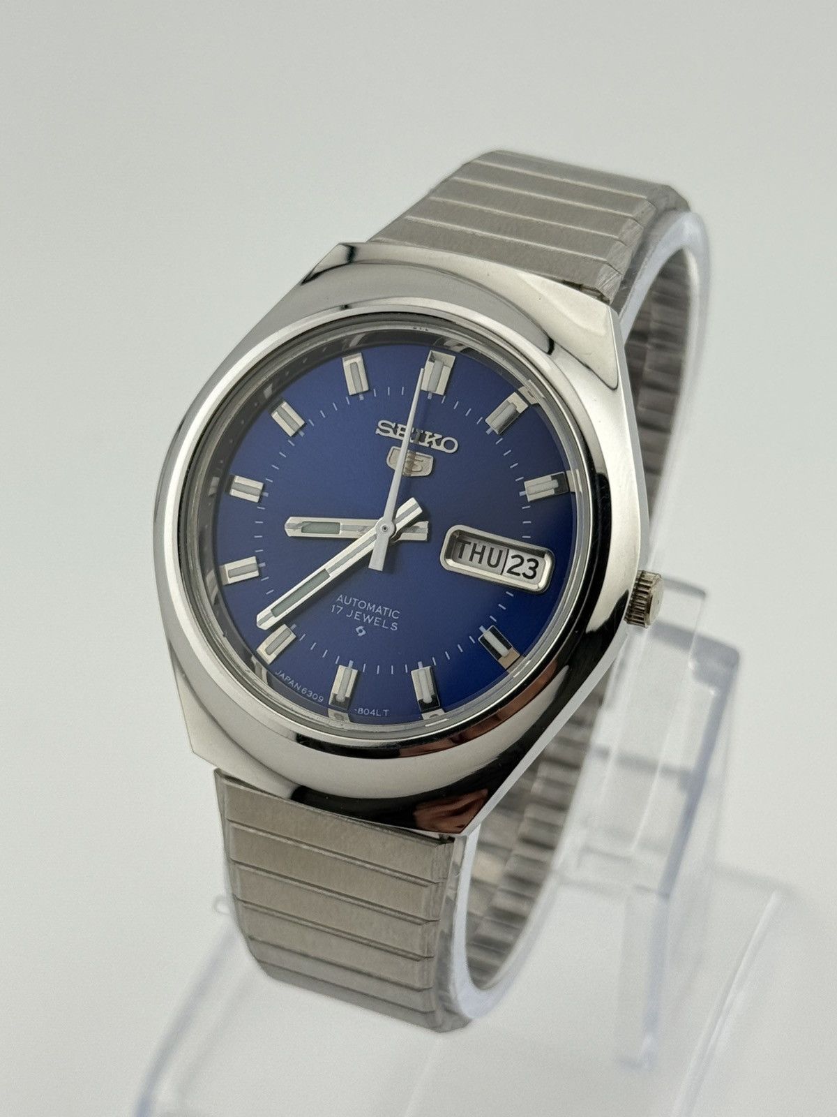 Seiko Seiko 5 Automatic Navy Blue Dial Watch – 36mm – Japan Size 36 - 4 Thumbnail