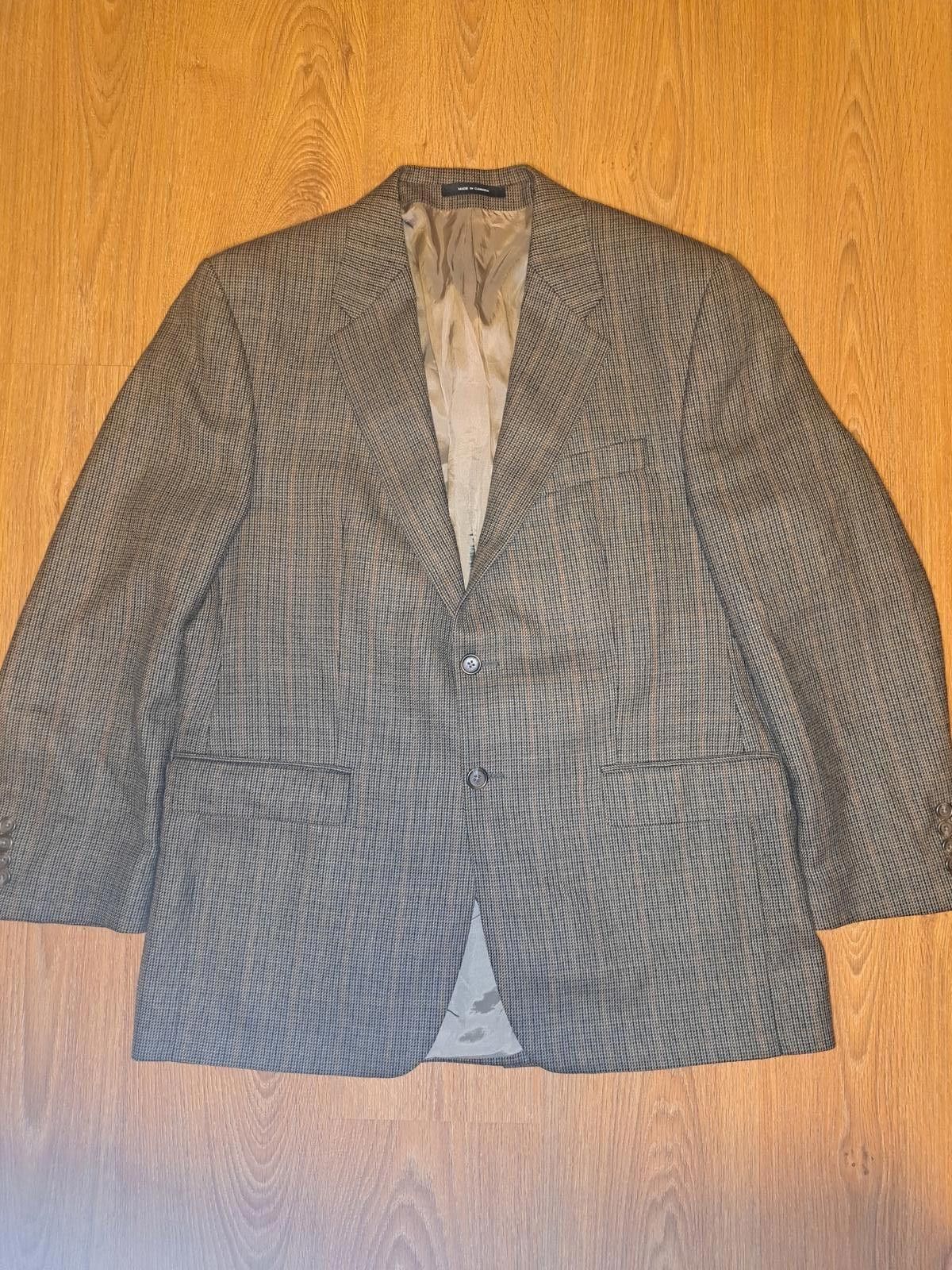 Polo Ralph Lauren Ralph Lauren Sport Coat Mens 42R Brown Houndstooth Lambswool Size 42R - 1 Thumbnail