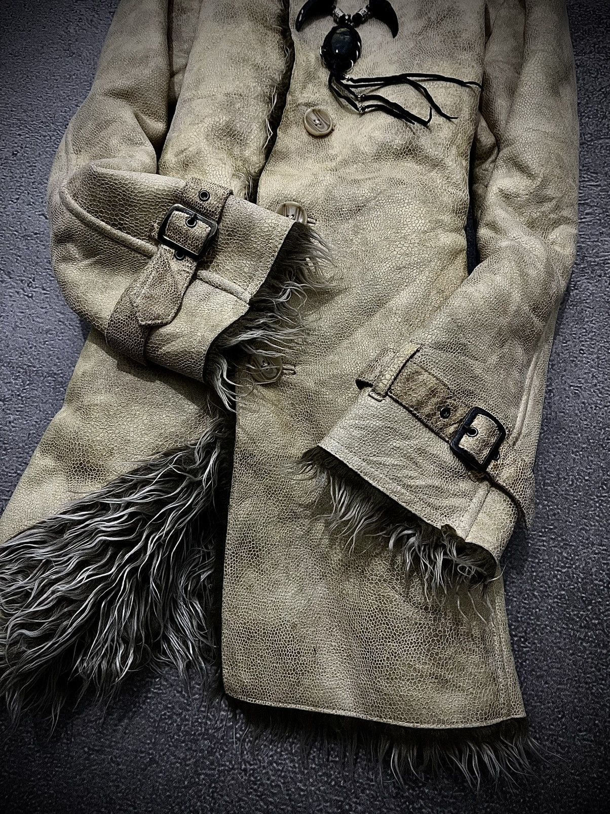 semanticdesign 2000s Semantic Design Snake Skin Leather Fur Lined Jacket Size US L / EU 52-54 / 3 - 2 Thumbnail