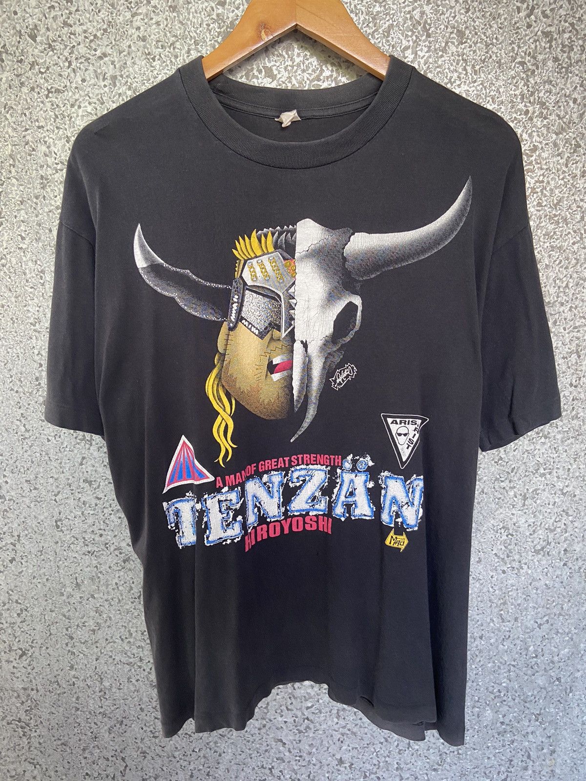 Vintage 🔥 Vintage 90s Vintage Tenzan Hiroyoshi t shirt WWE WWF Size US L / EU 52-54 / 3 - 1 Thumbnail