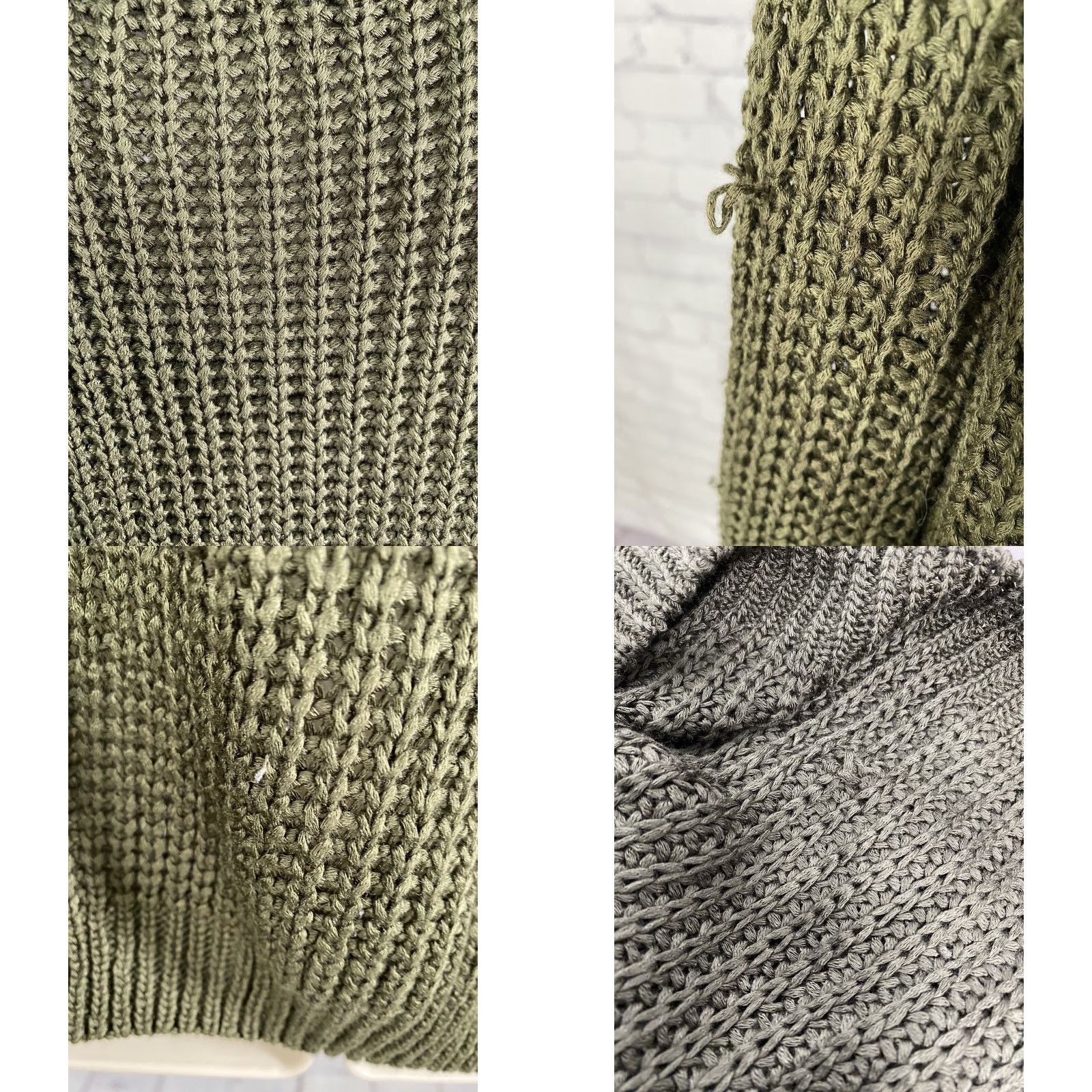 Vintage Impressions Green Chunky Knit Cotton Blend Pullover Sweater S/M Size S / US 4 / IT 40 - 8 Thumbnail