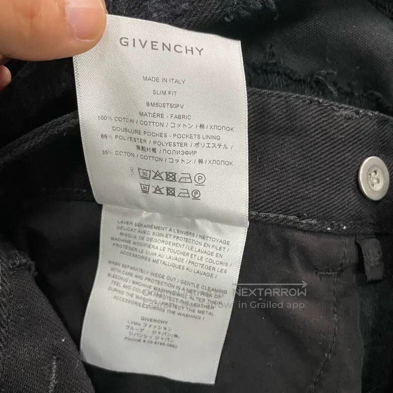 Givenchy Givenchy Black Ripped Denim Pants Size 36 Size US 36 / EU 52 - 5 Thumbnail