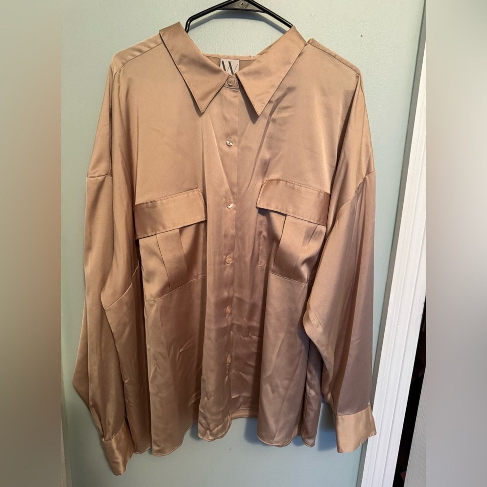Worthington Worthington shiny gold long sleeved blouse Sz 3X Size 3XL / US 20-22 - 1 Thumbnail