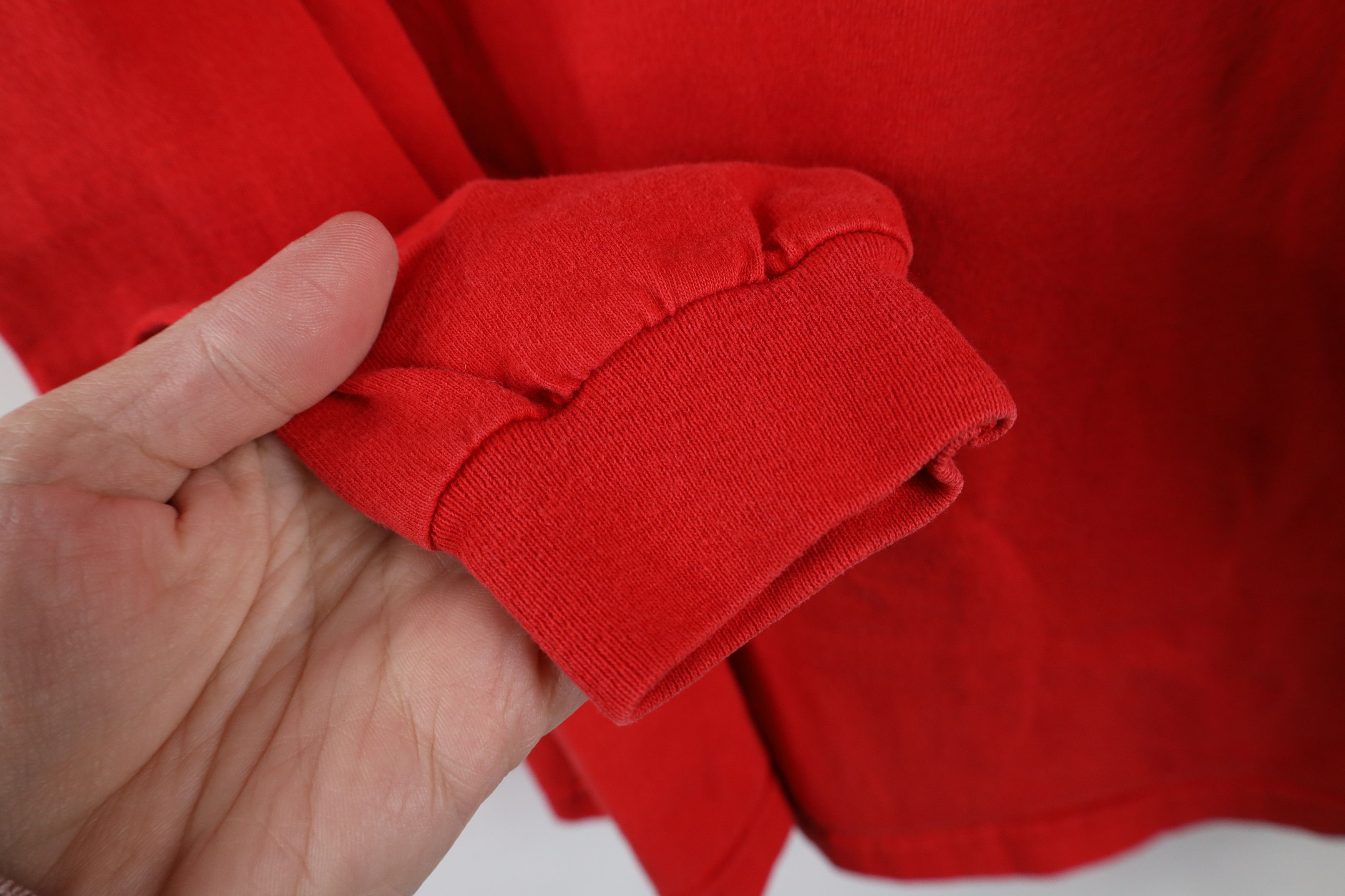 Vintage Vintage 90s Streetwear Mock Neck Long Sleeve T-Shirt Red Size US S / EU 44-46 / 1 - 8 Thumbnail