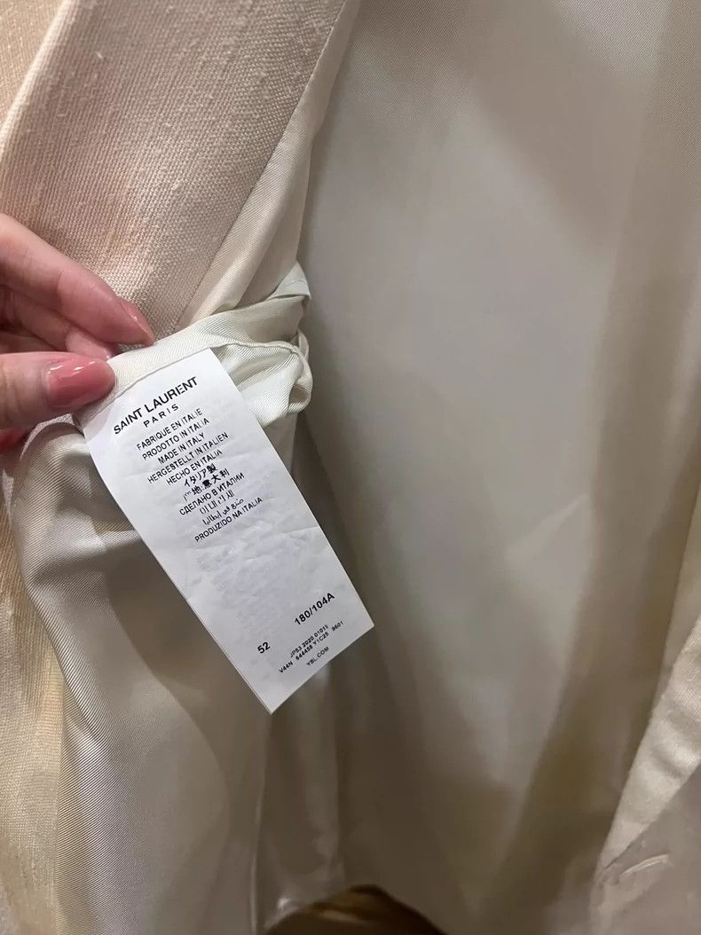 Saint Laurent Paris saint Laurent parisWhite textured blazer 2503-Nextarrow Size 52R - 2 Thumbnail