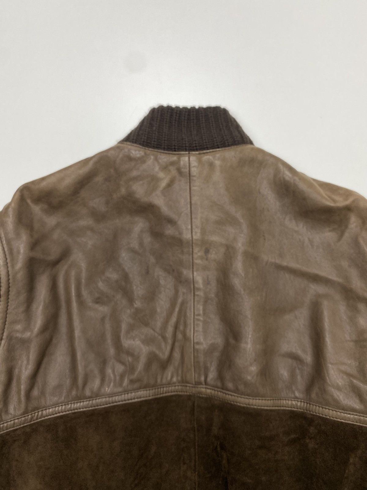 Vintage Dressco Brown 48 Vintage Leather Wool Jacket for Men Size US M / EU 48-50 / 2 - 16 Thumbnail