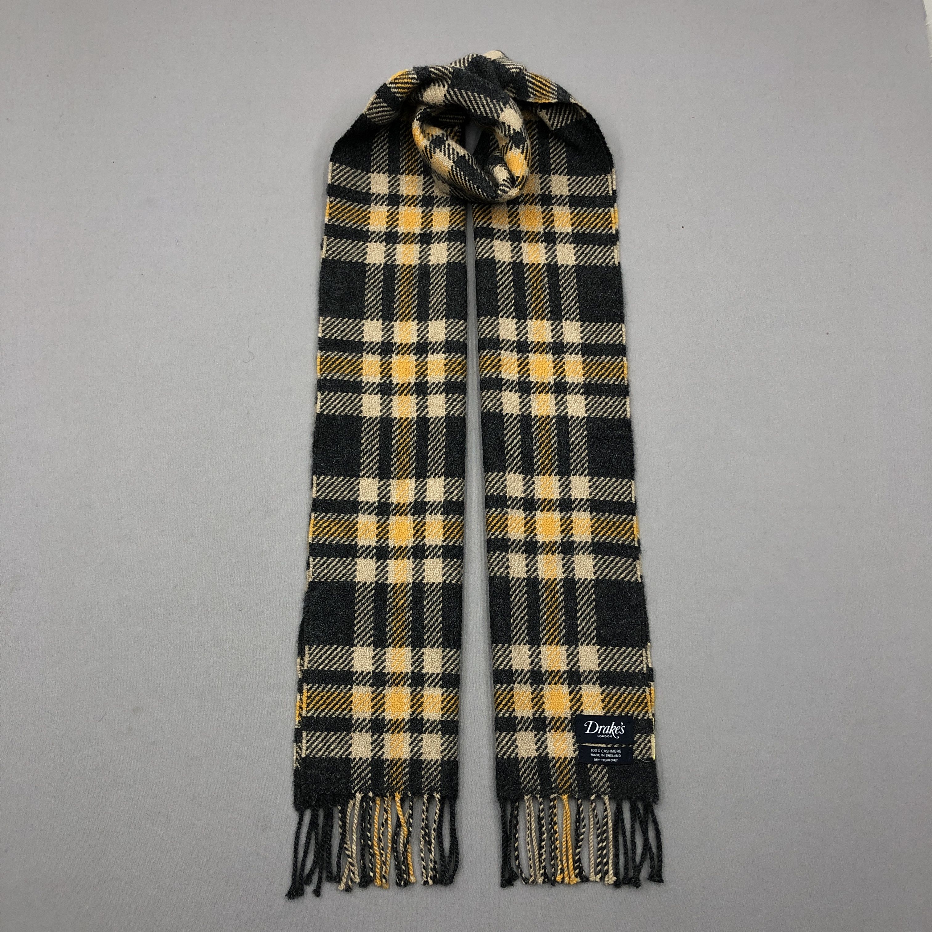 Drake Vintage Drakes Scarf Muffler Tartan Plaid Wool Scarves Size ONE SIZE - 2 Thumbnail