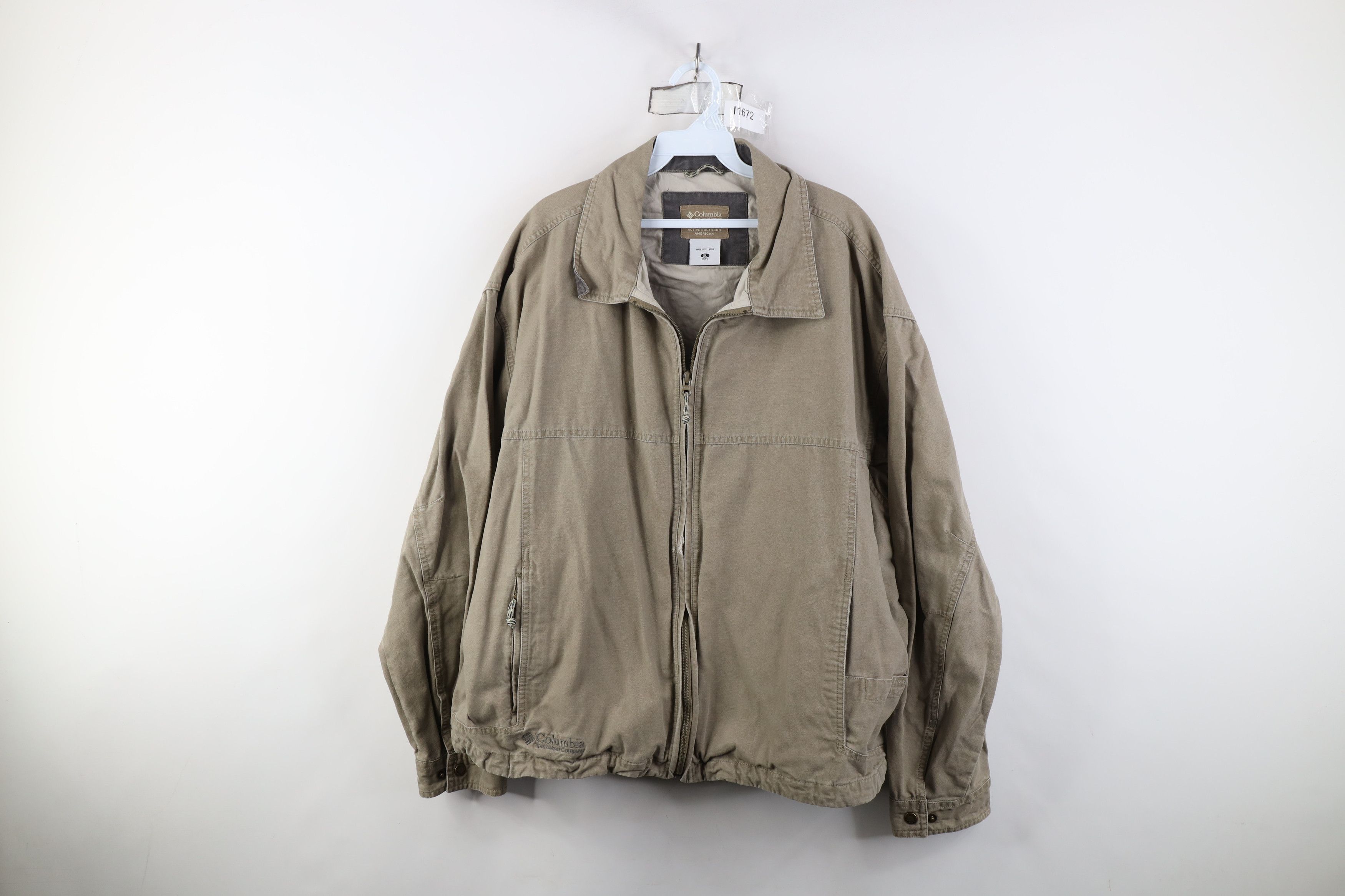 Columbia Vintage 90s Y2K Columbia Spell Canvas Bomber Jacket Beige Size US XL / EU 56 / 4 - 1 Thumbnail