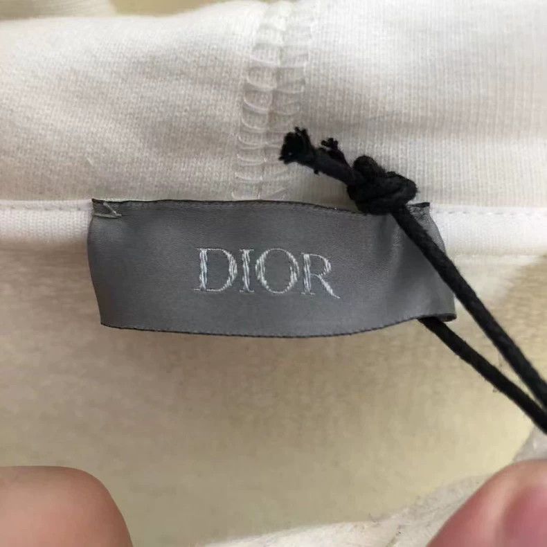 Dior Dior White embroidered letter hoodie Size US XXS / EU 40 - 3 Thumbnail