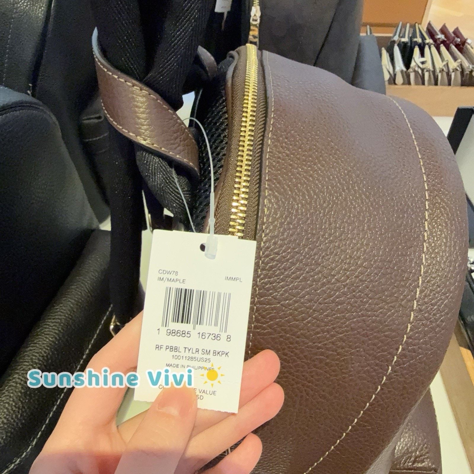 Coach NWT Coach Taylor Small Backpack In Leather CDW78 Gold/Maple Size ONE SIZE - 5 Thumbnail