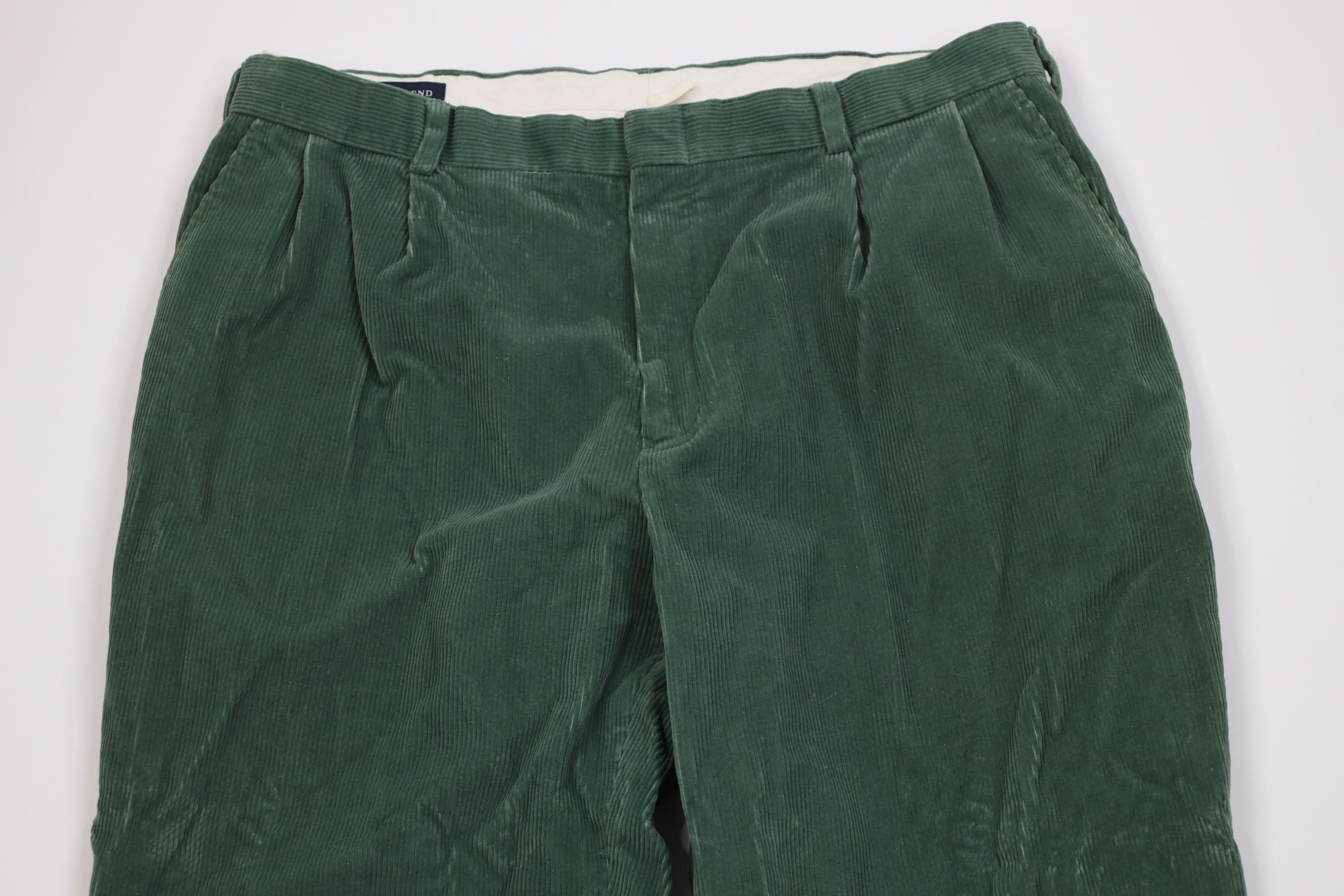 Lands' End Vintage 90s Y2K Lands End Wide Leg Corduroy Chino Pants Size US 38 / EU 54 - 2 Thumbnail