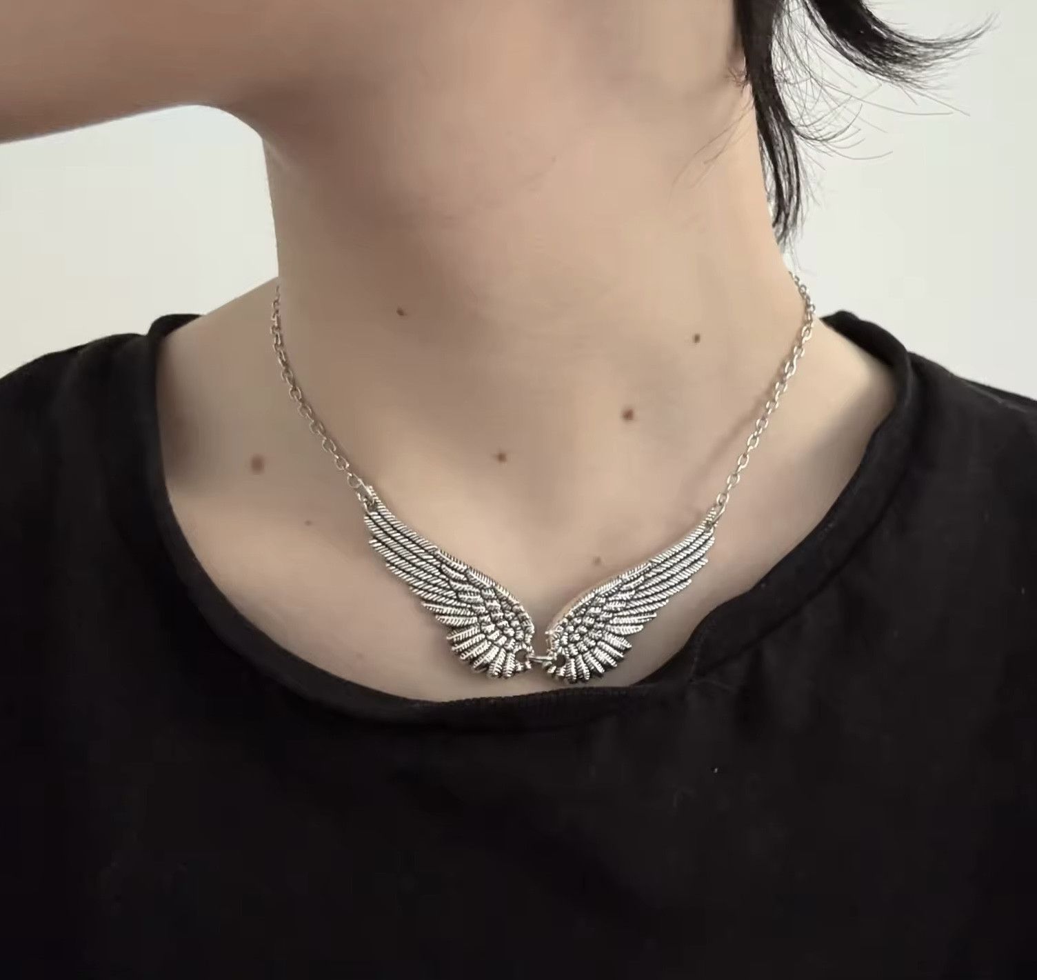 Vintage Vintage Angel Wings Pendant Necklace Size ONE SIZE - 3 Thumbnail