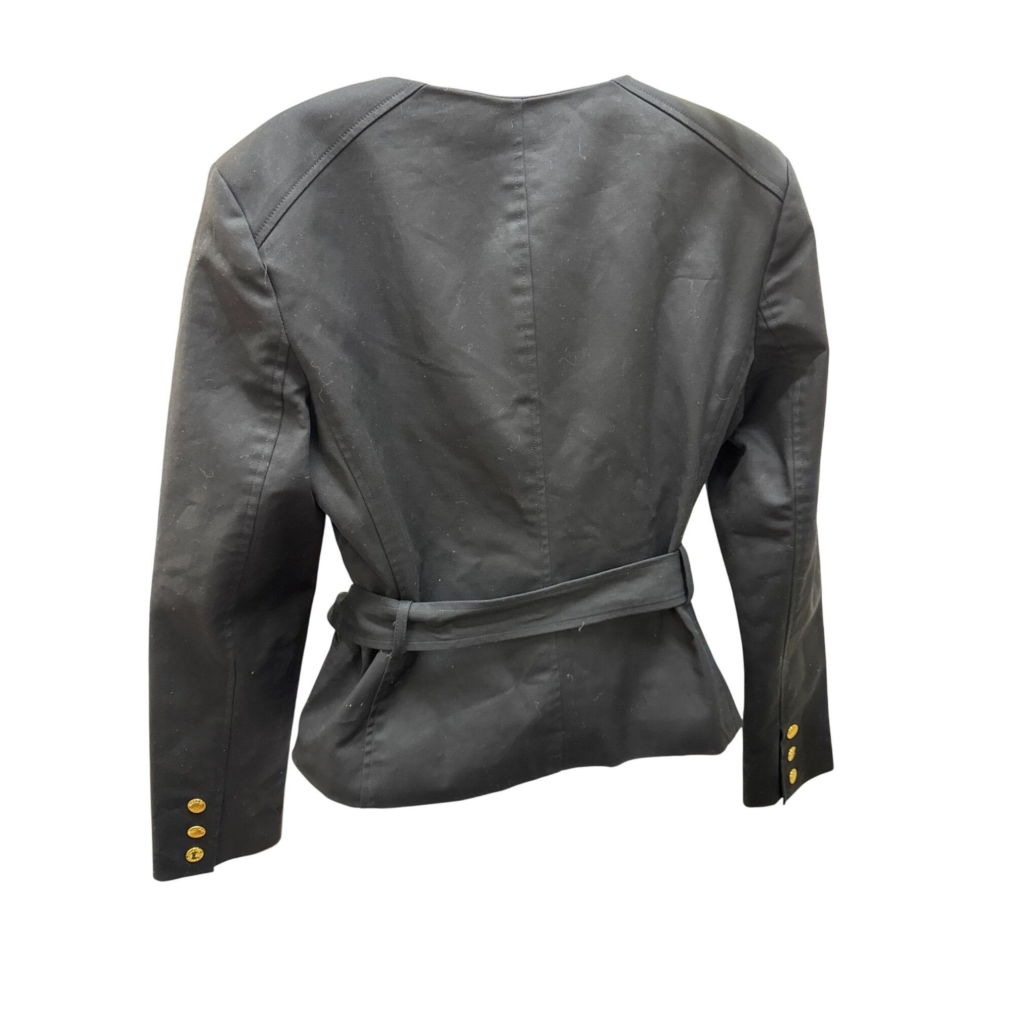 Michael Kors Michael Kors Womens Black Cotton/Spandex Blazer Size 12 SKU Size XL / US 12-14 / IT 48-50 - 3 Thumbnail