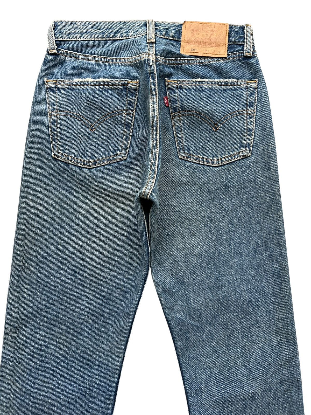 Levi's Vintage 90s Levi’s 501 Stone Wash Denim Jeans 27x28.5 Size 27" / US 4 / IT 40 - 5 Thumbnail