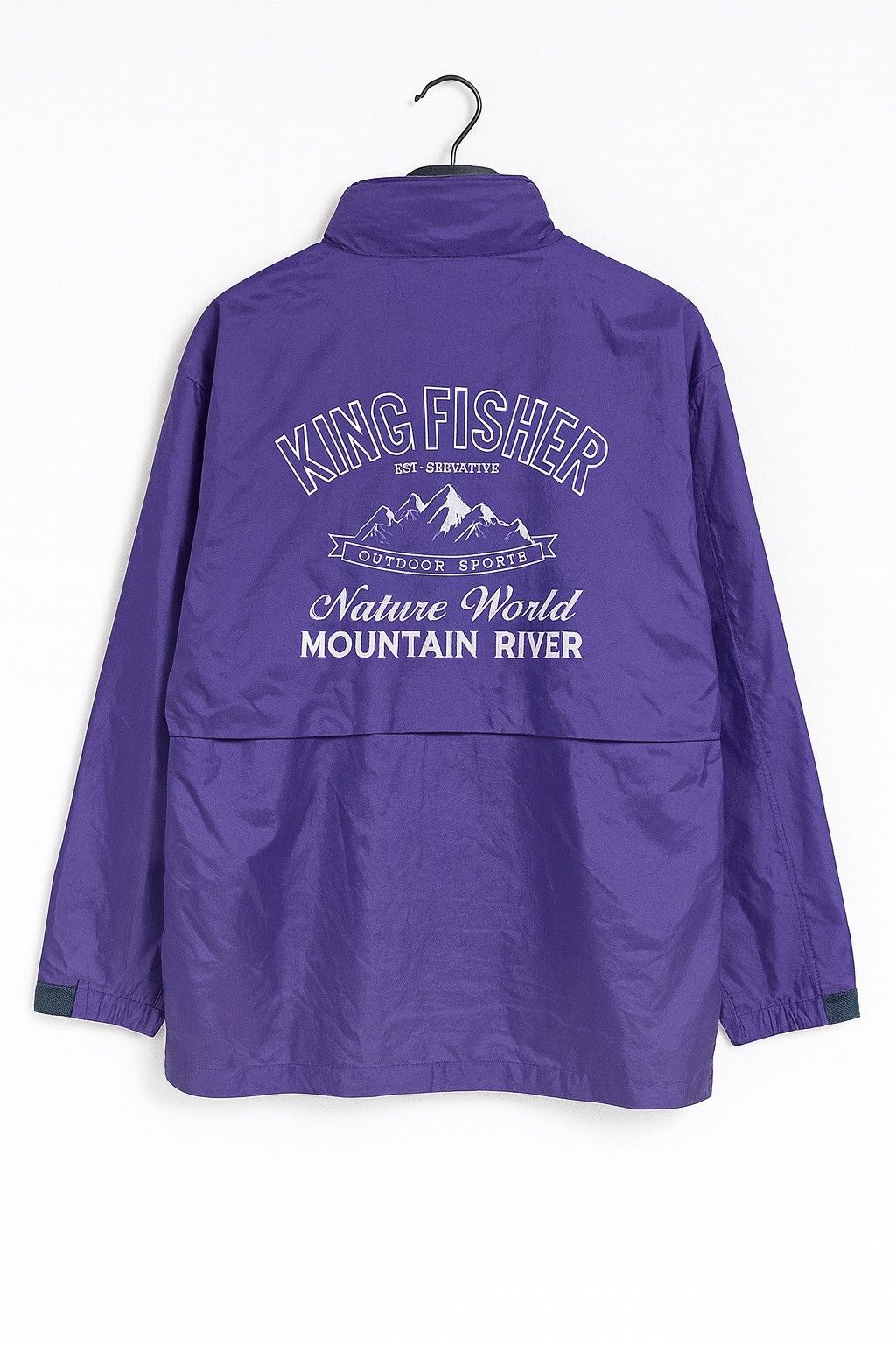 Vintage Vintage 1990s King Fisher Outdoor Purple Nylon Coach Jacket Size US M / EU 48-50 / 2 - 1 Thumbnail